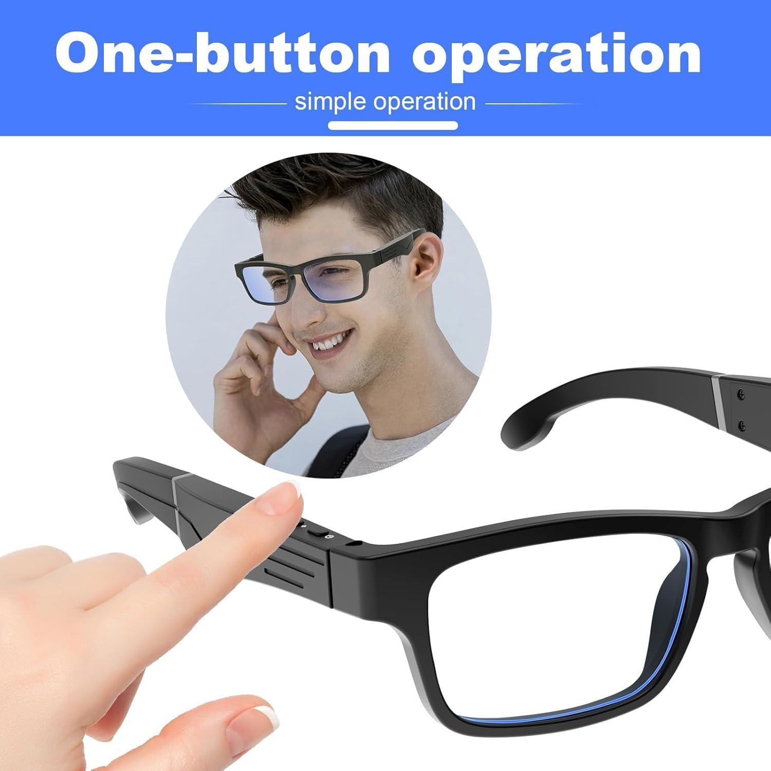 Gafas Bluetooth BEISIER Inteligentes con Lentes Anti-Luz Azul