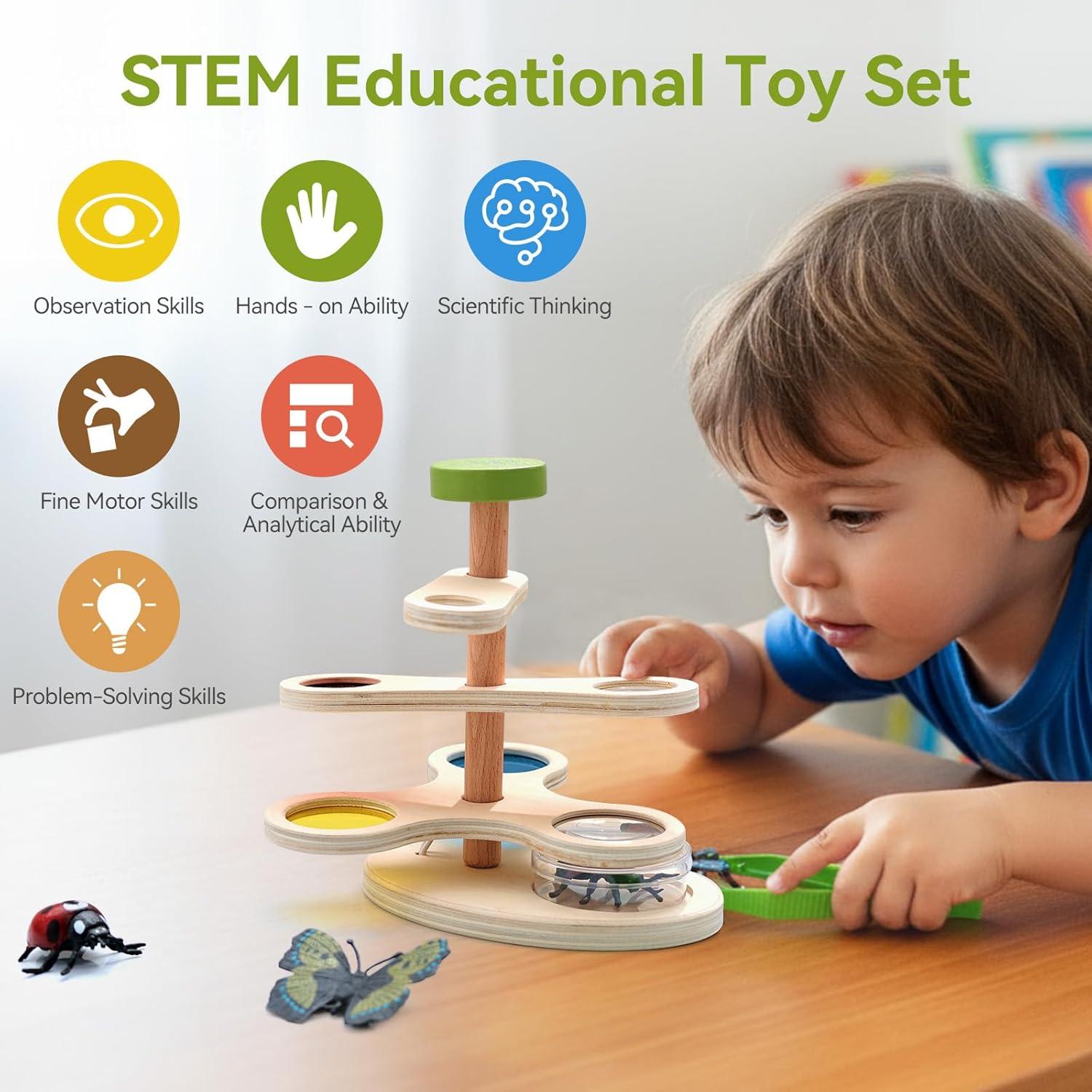 Kit de Explorador de Naturaleza Montessori con Visor de Insectos