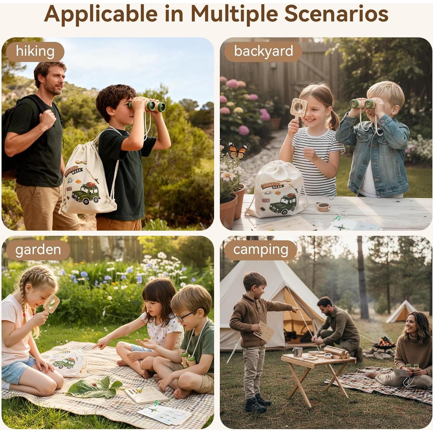 Kit de Explorador de Naturaleza Montessori con Visor de Insectos