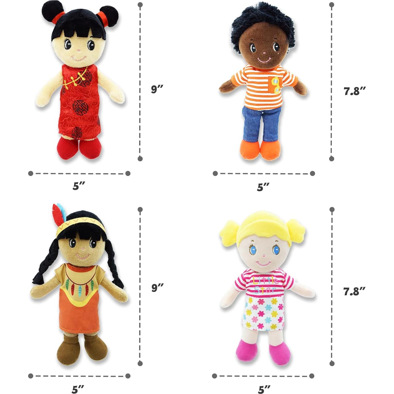 Juego de Muñecas Suaves June Garden - Diversidad Cultural 22.86 cm