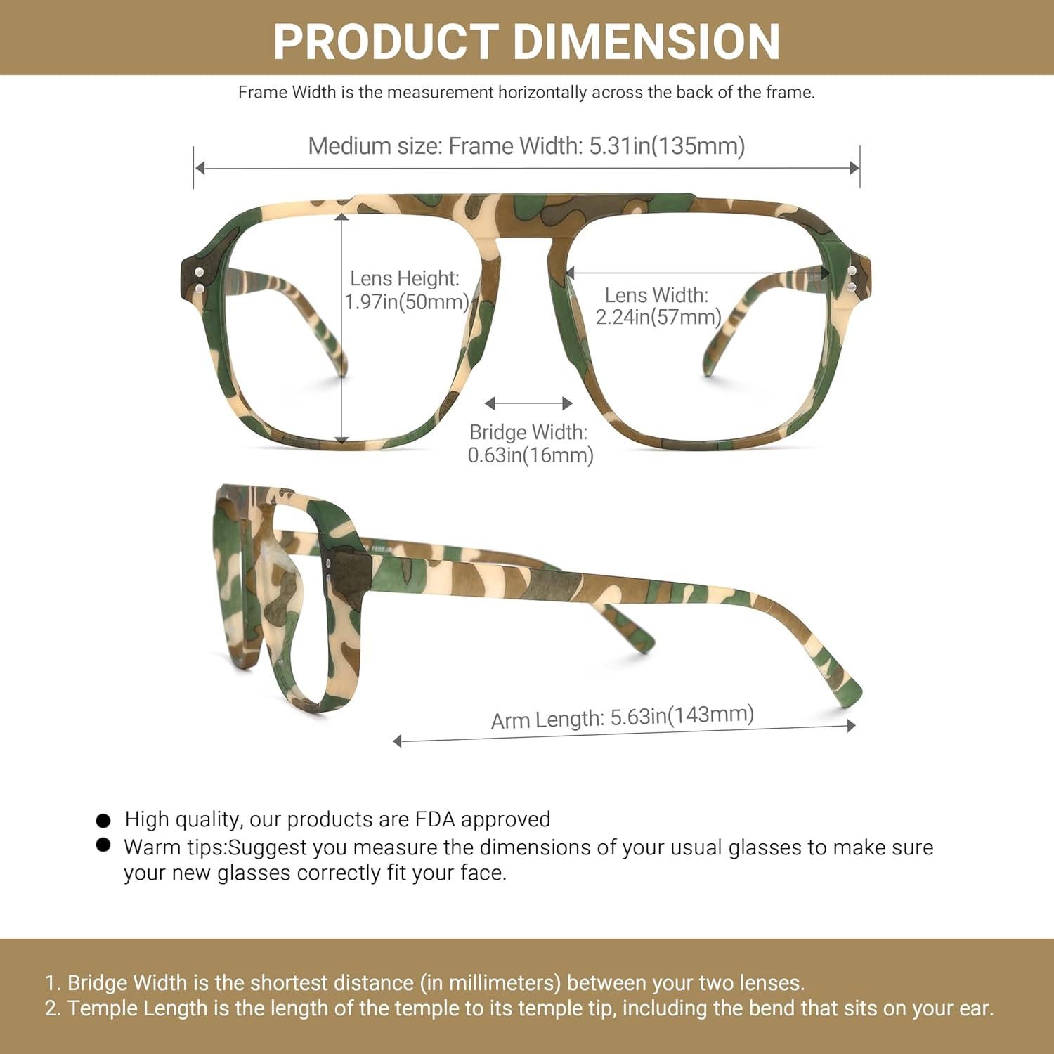 Gafas VOOGLAM Aviador Anti-Luz Azul para Ojos Secos