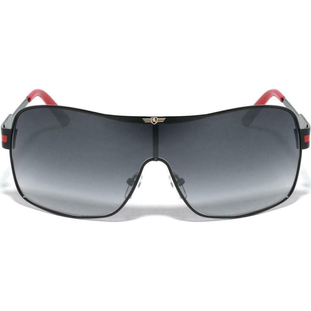 Gafas de sol cuadradas para hombres estilo aviador plata negro