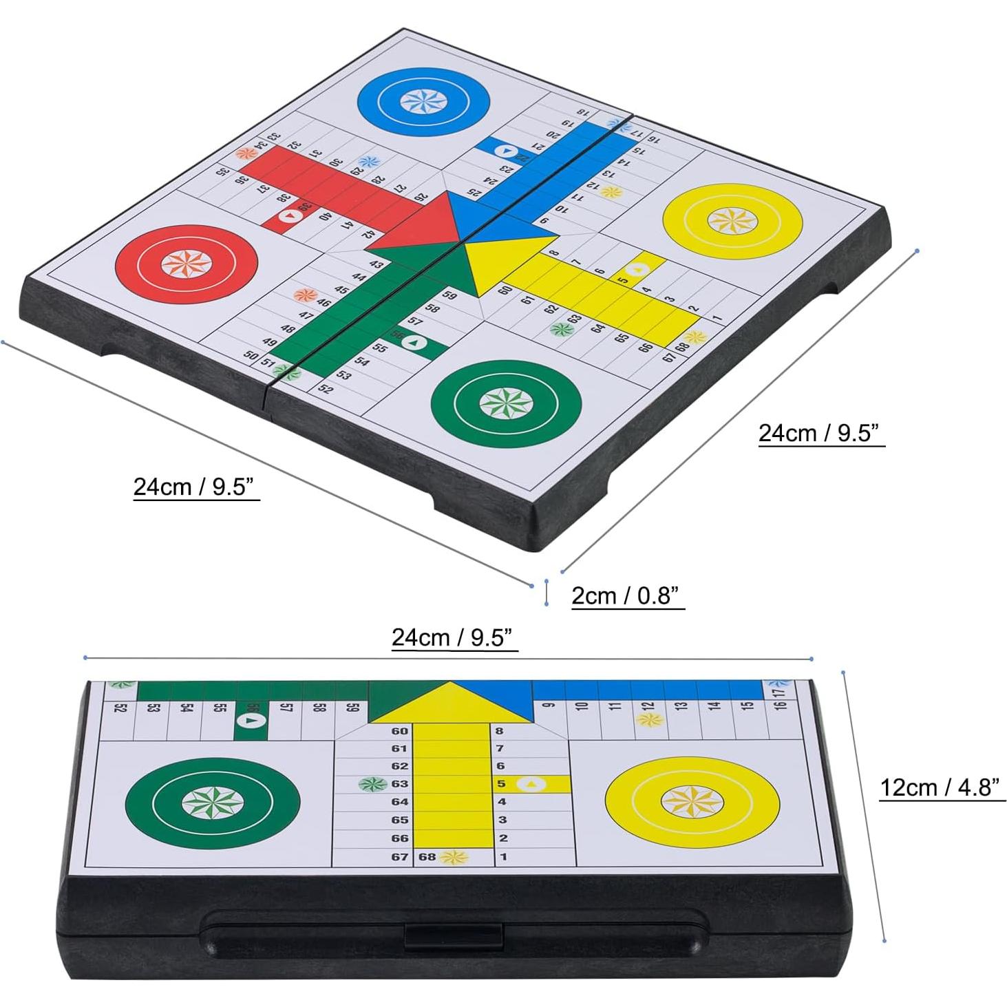 Juego de Ludo Magnético Plegable KOKOSUN 24 cm para Viajes
