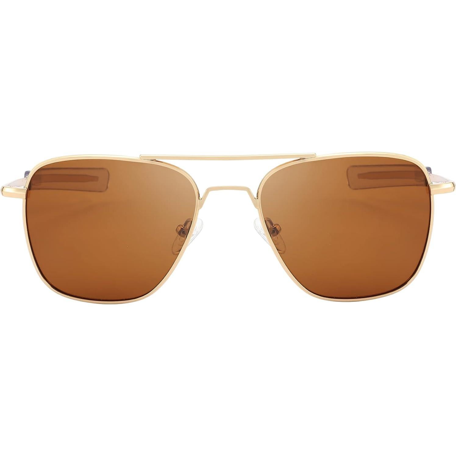 Gafas de Sol Aviador FEISEDY Polarizadas Marco Dorado