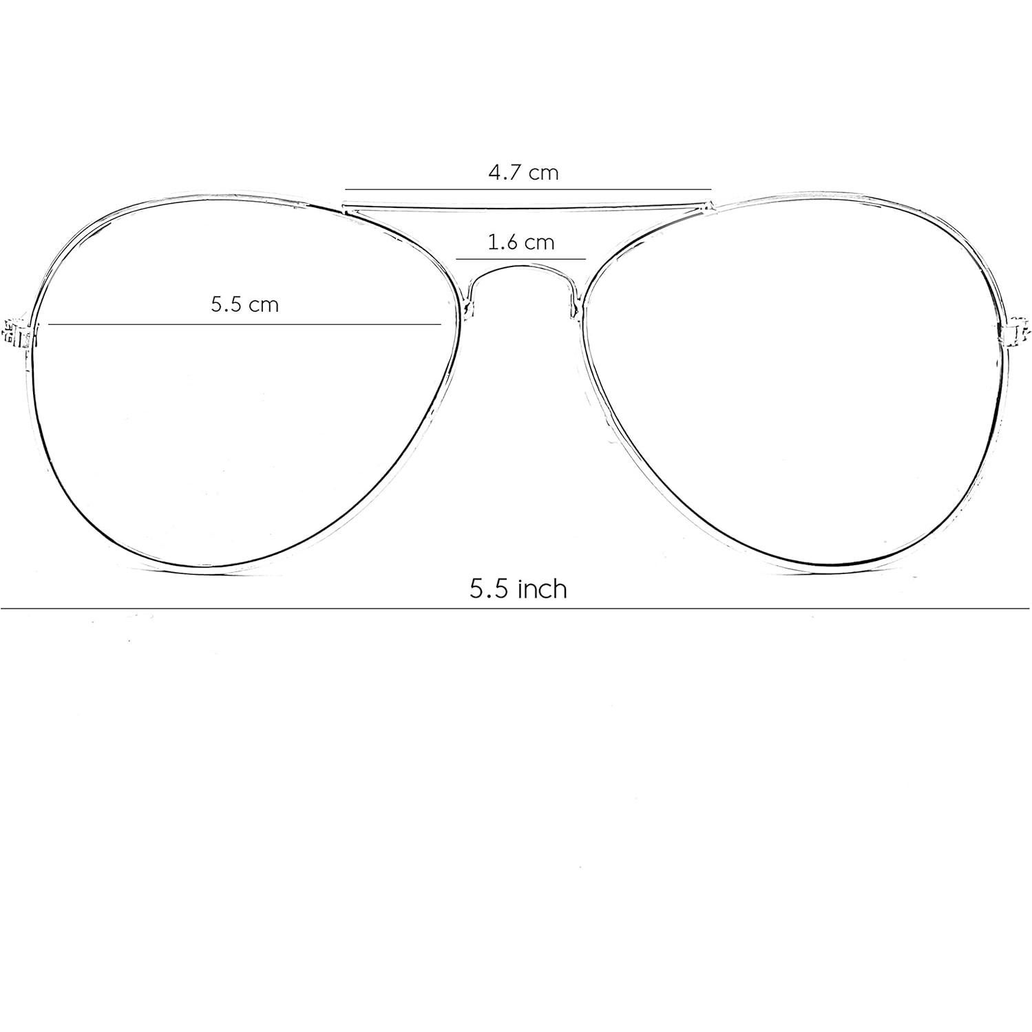 Gafas de sol aviador plateadas Skeleteen UV400 unisex