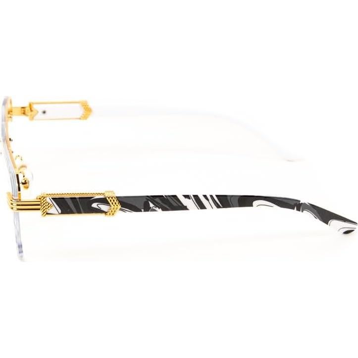 Gafas de sol sin montura doradas unisex estilo años 90