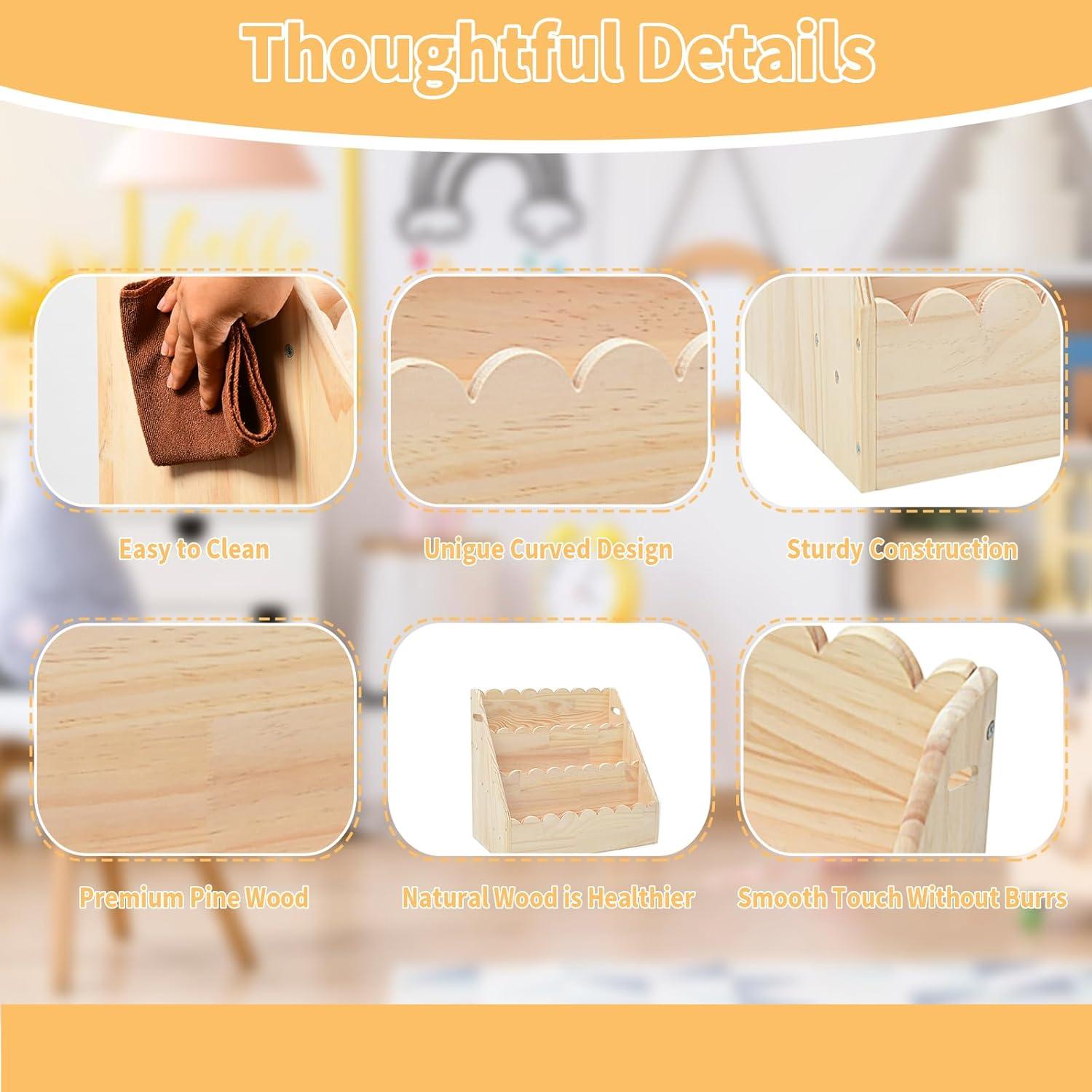 Estantería Infantil OCMML SJ de Madera 3 Niveles 42 cm