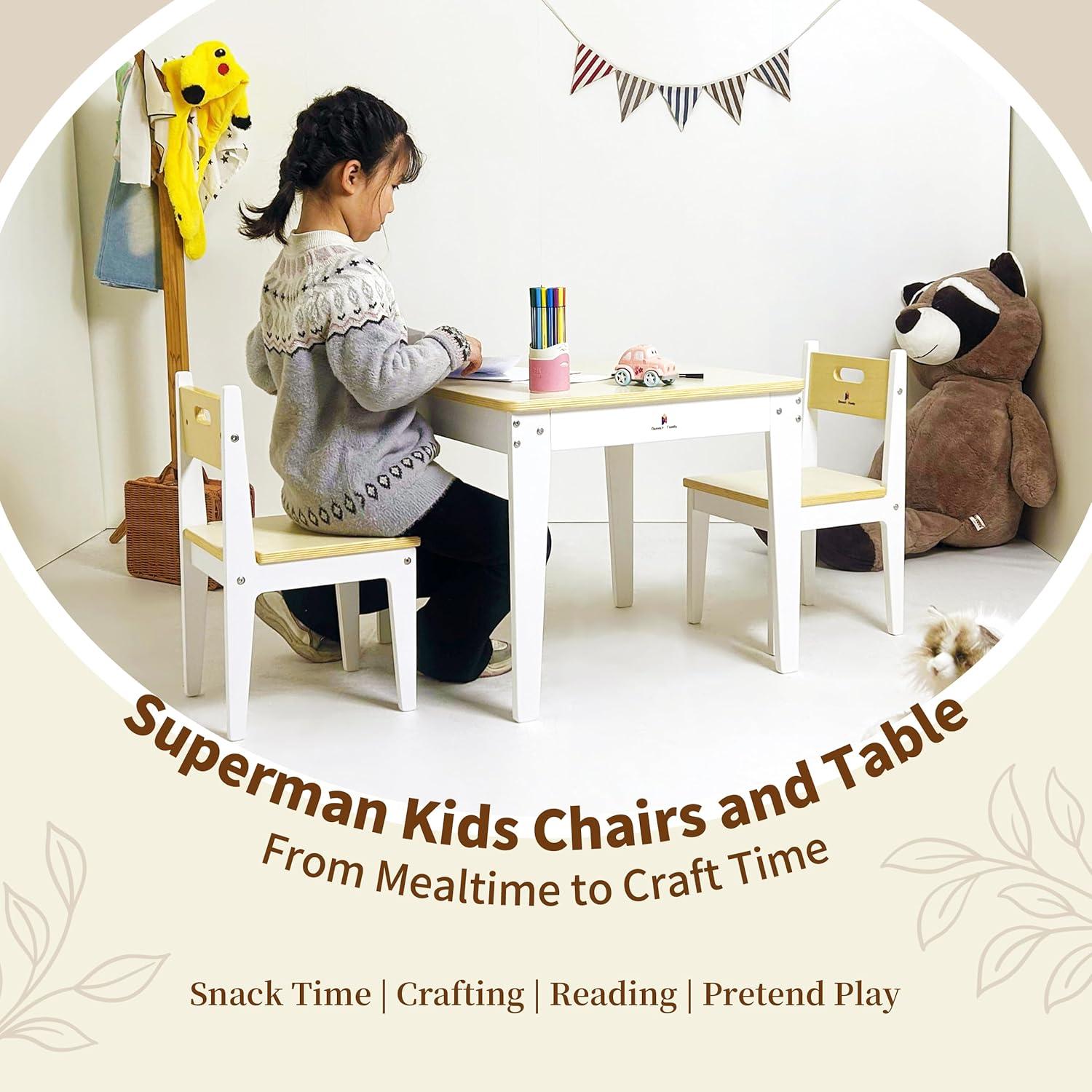 Conjunto Mesa y Sillas de Madera Damoch para Niños - Montessori