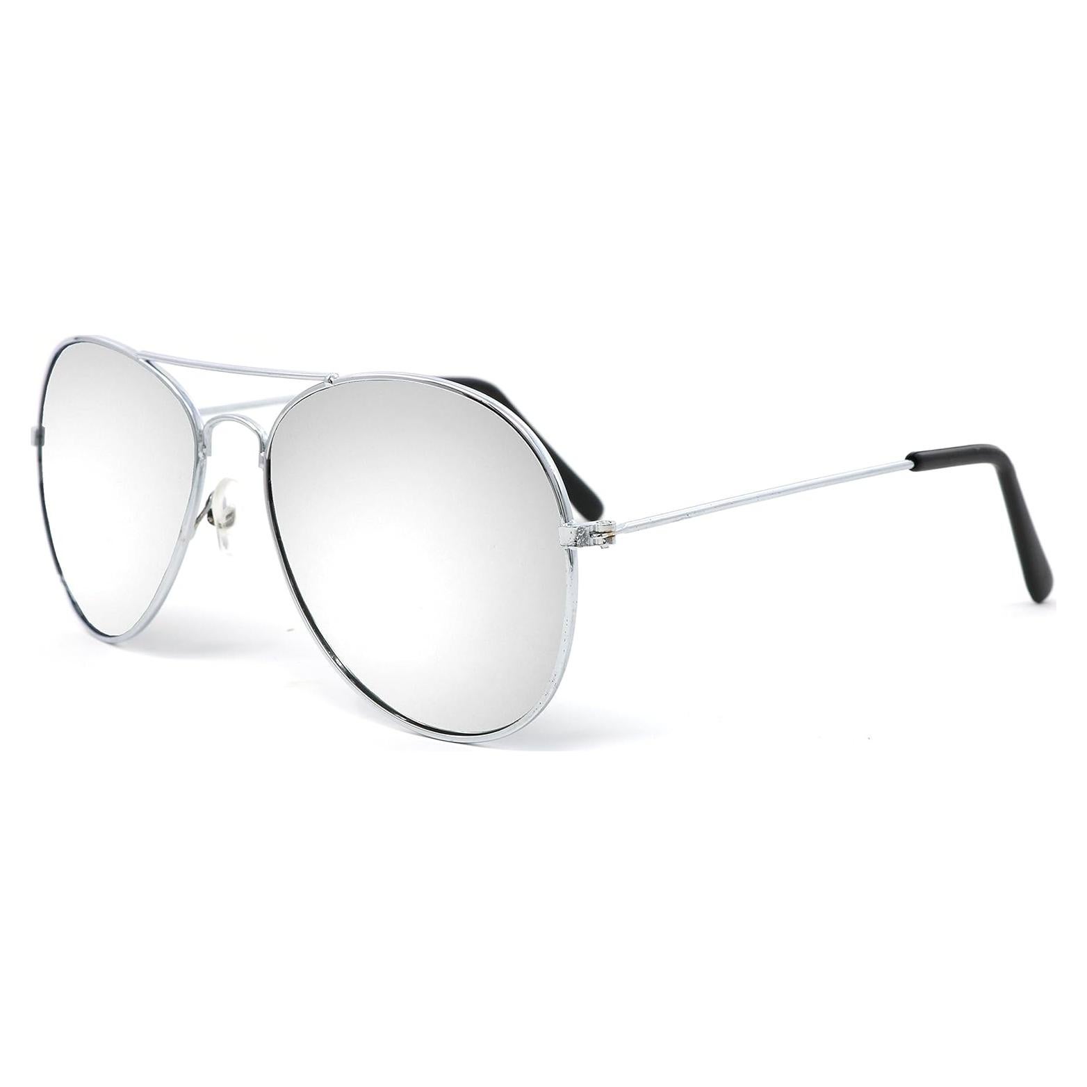 Gafas de sol aviador Big Mo's Toys con espejo plateado