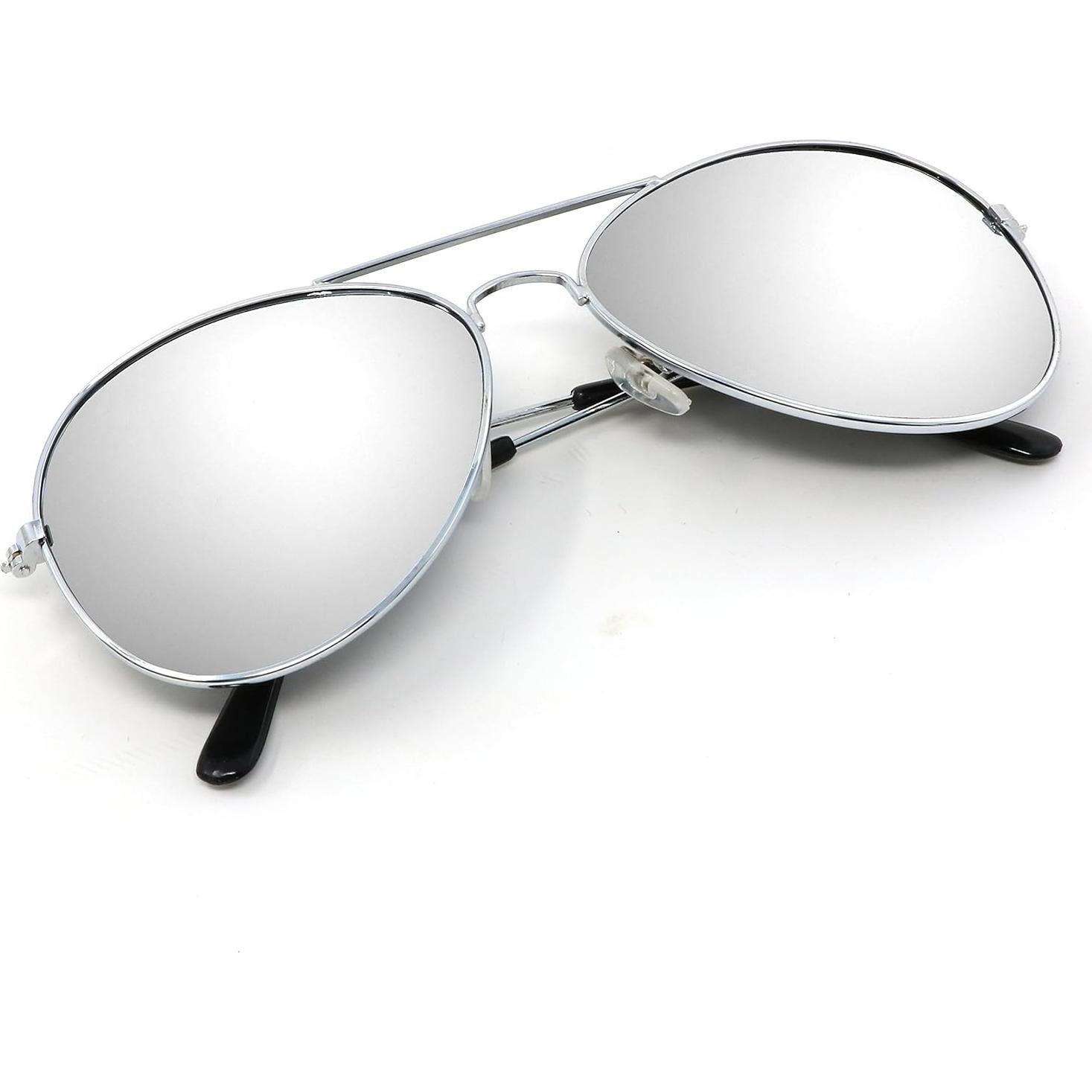 Gafas de sol aviador Big Mo's Toys con espejo plateado