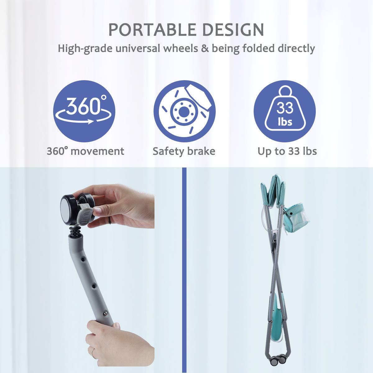 Mesa de Cambio de Bebé Plegable EGREE Verde Ajustable