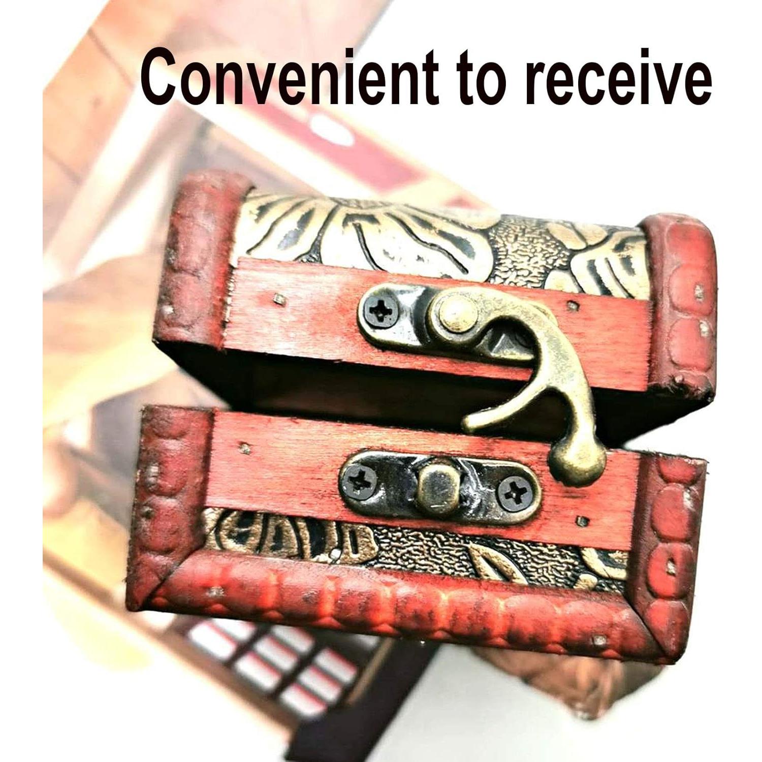 Caja de Joyería Vintage Markeny 4 Piezas Madera 8x6x6cm