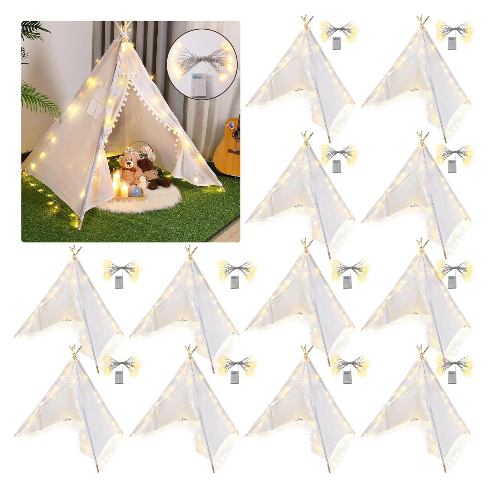 12 Tiendas Teepee Windyun con Luces LED para Niños