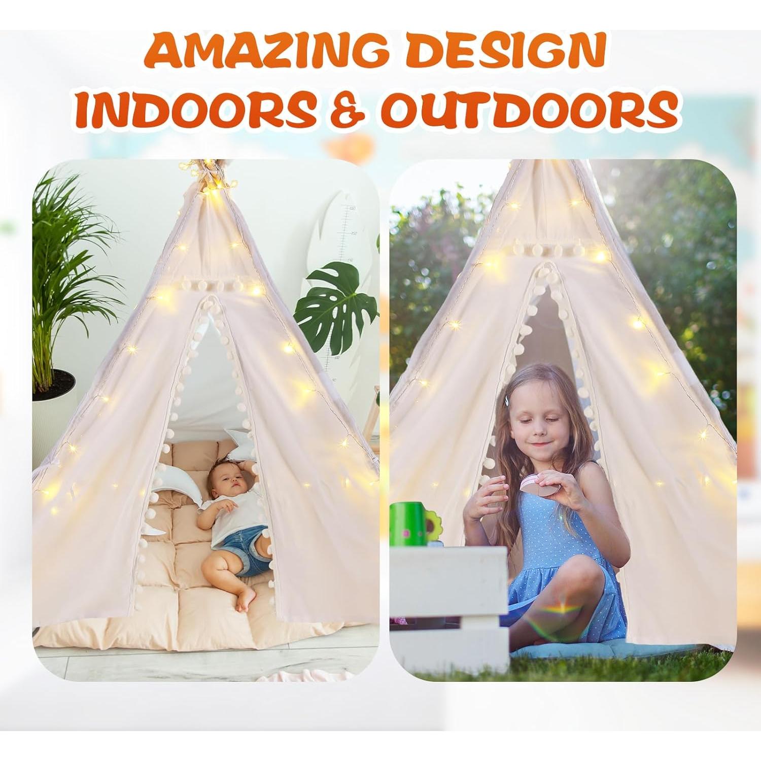 12 Tiendas Teepee Windyun con Luces LED para Niños