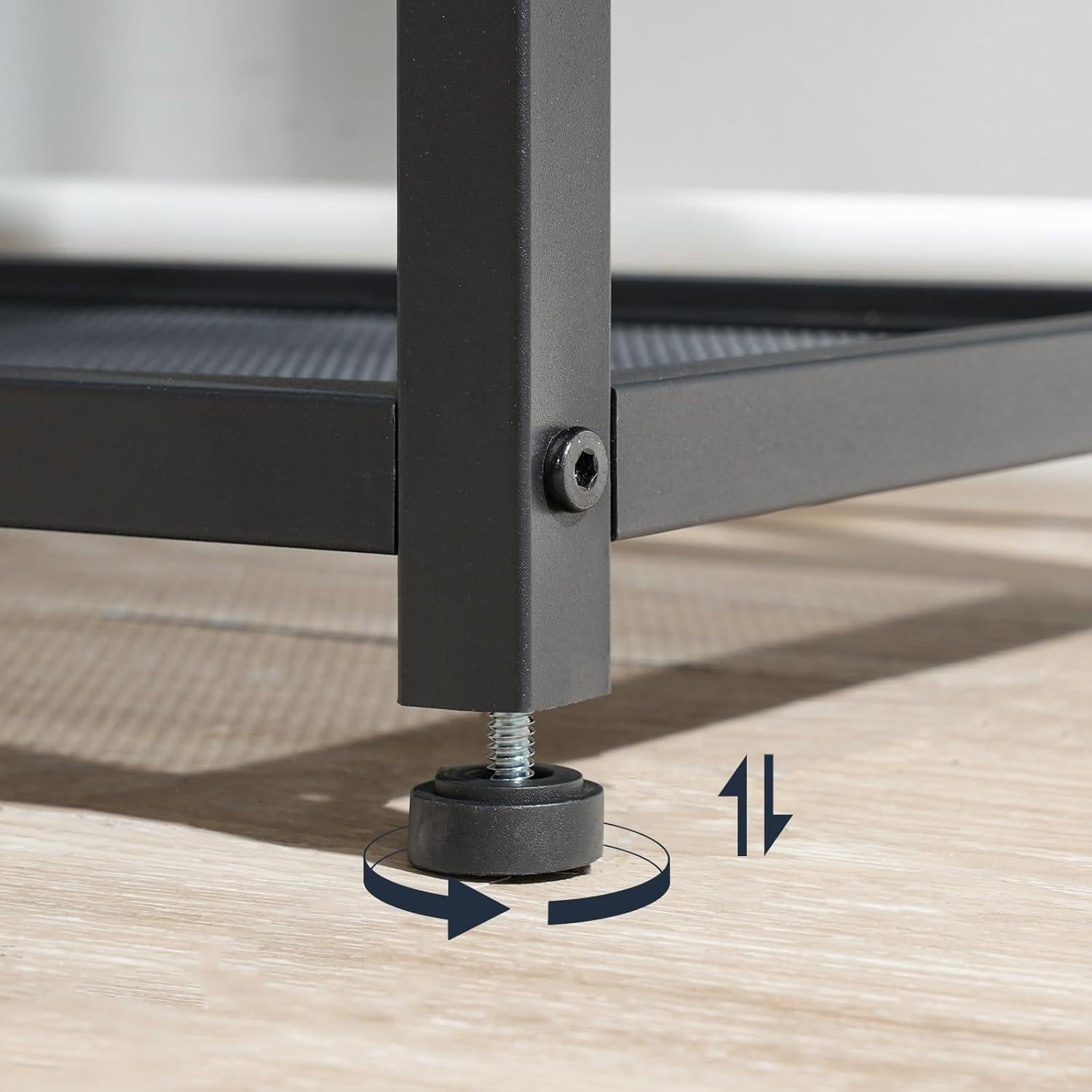 Banco para zapatos HOOBRO BF36HX01 80 cm Marrón Rústico y Negro