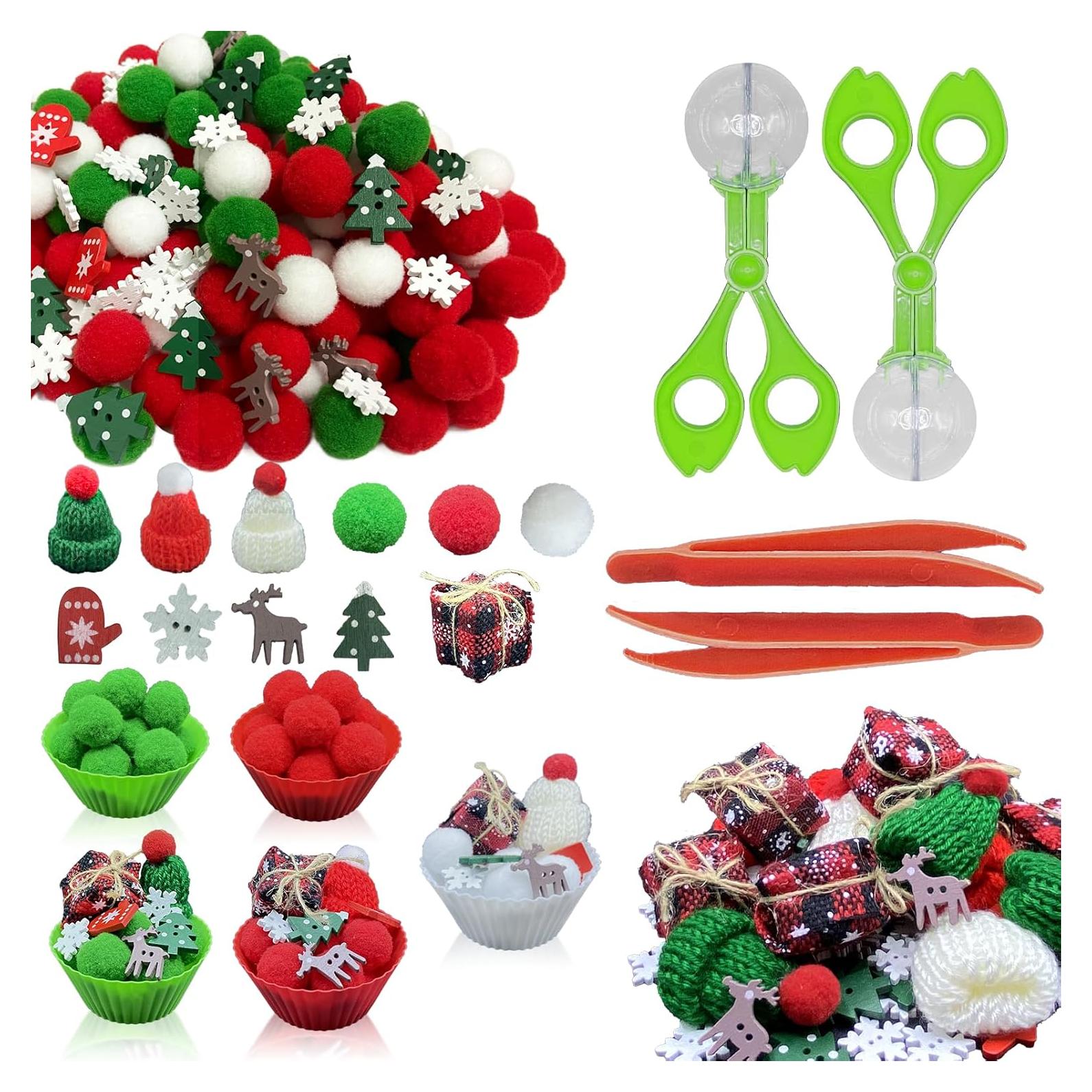 Relleno de Bin Sensorial Navidad Unvola 176 Piezas Juguetes