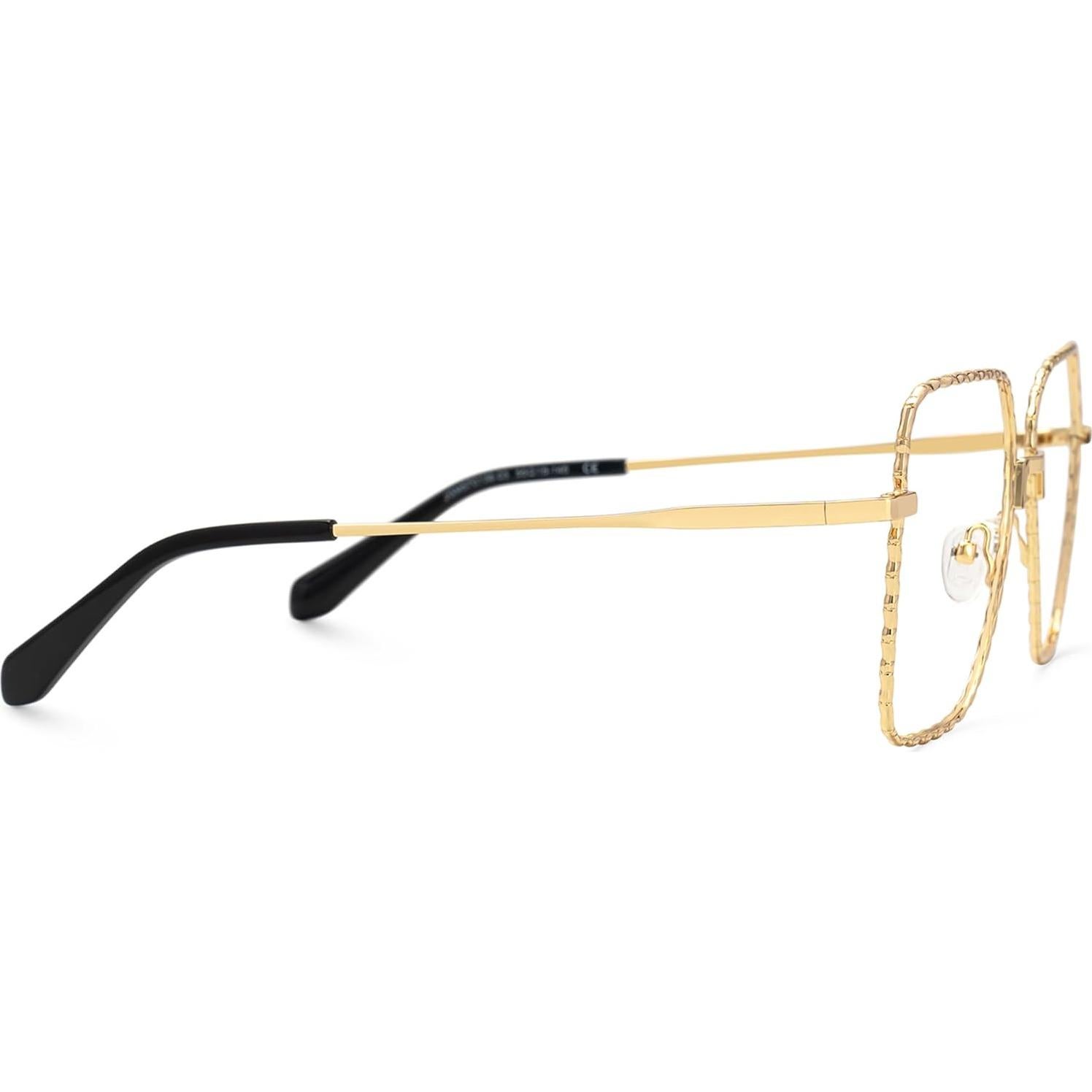 Gafas Aviador Zeelool Doradas con Lentes Anti Luz Azul