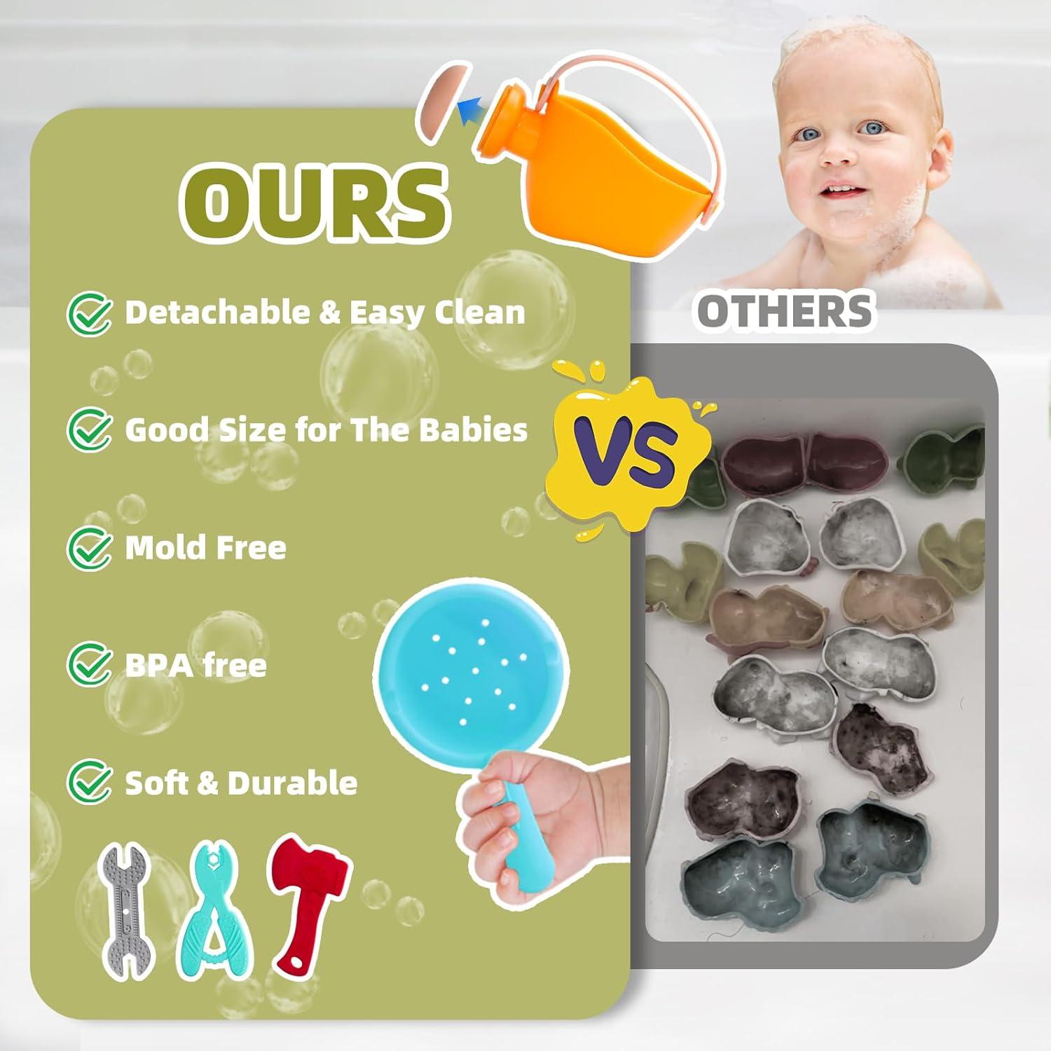 Juguetes de baño Fajiabao 10PCS para bebés 1-3 años