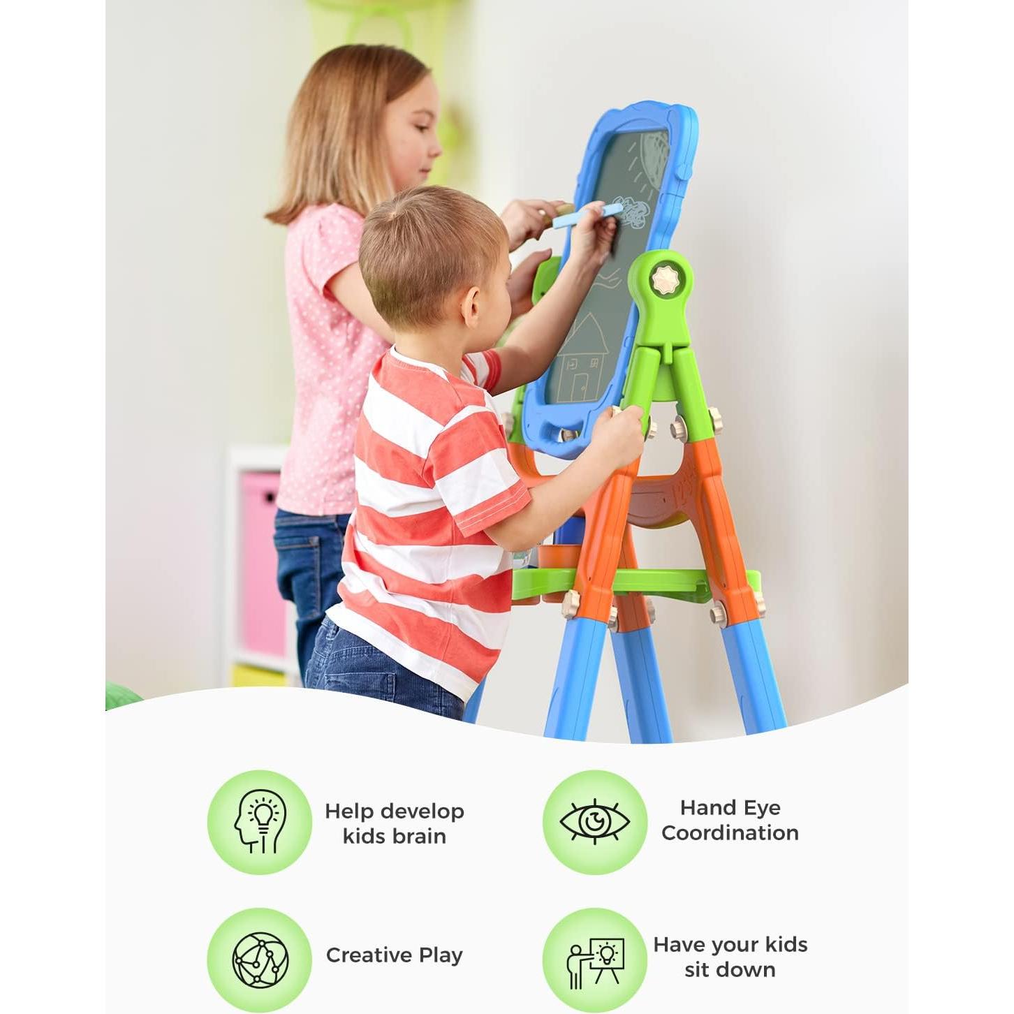 Caballete Infantil de Madera YOHOOLYO con Rollo de Papel 45.72 cm