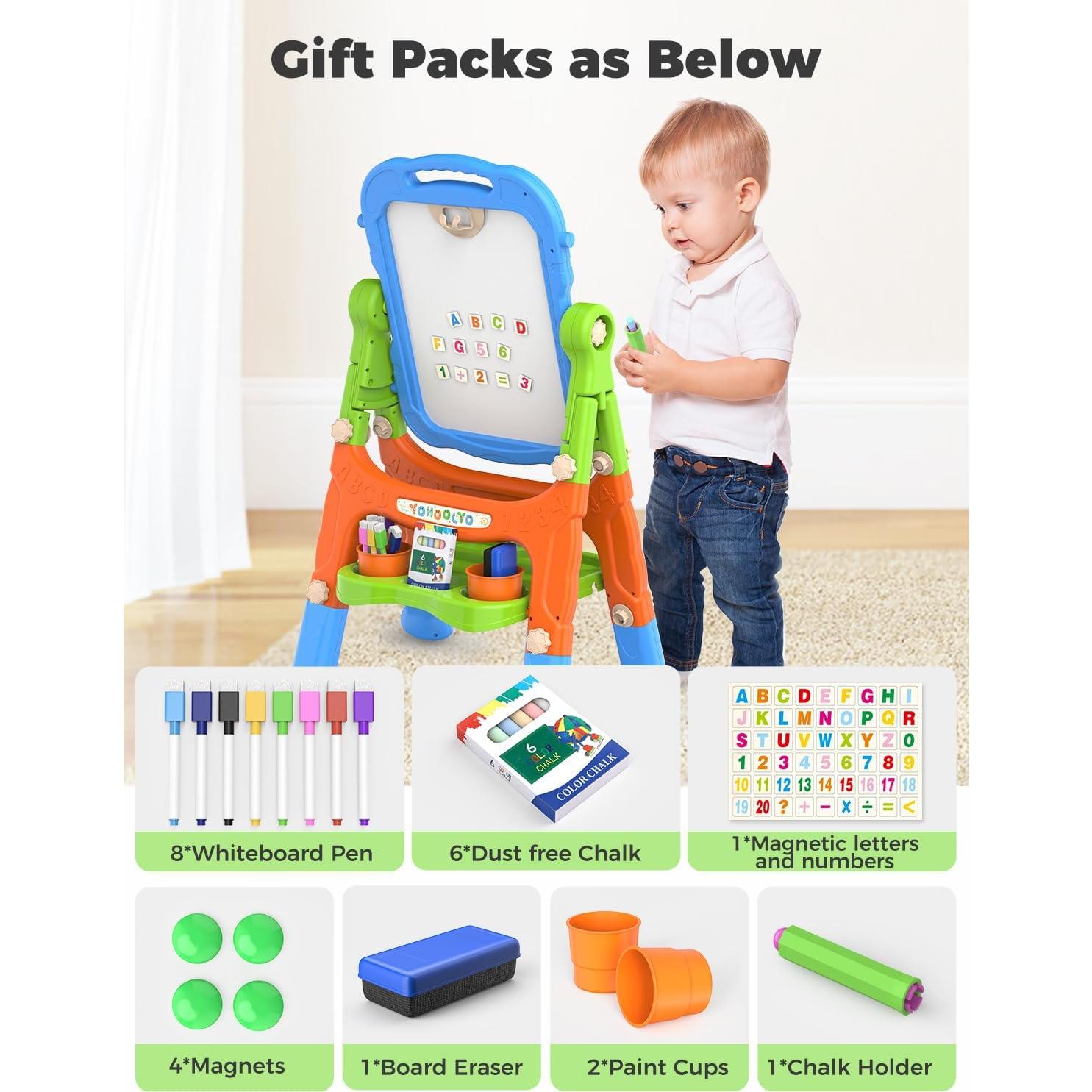 Caballete Infantil de Madera YOHOOLYO con Rollo de Papel 45.72 cm