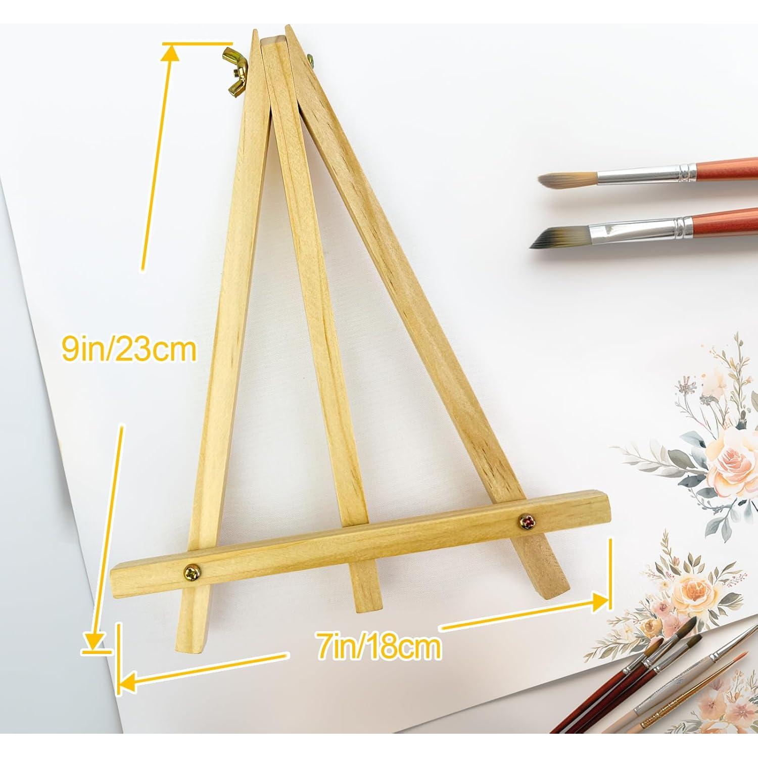 Set de 6 Caballetes de Madera Plavixium 22.86 cm para Pintura