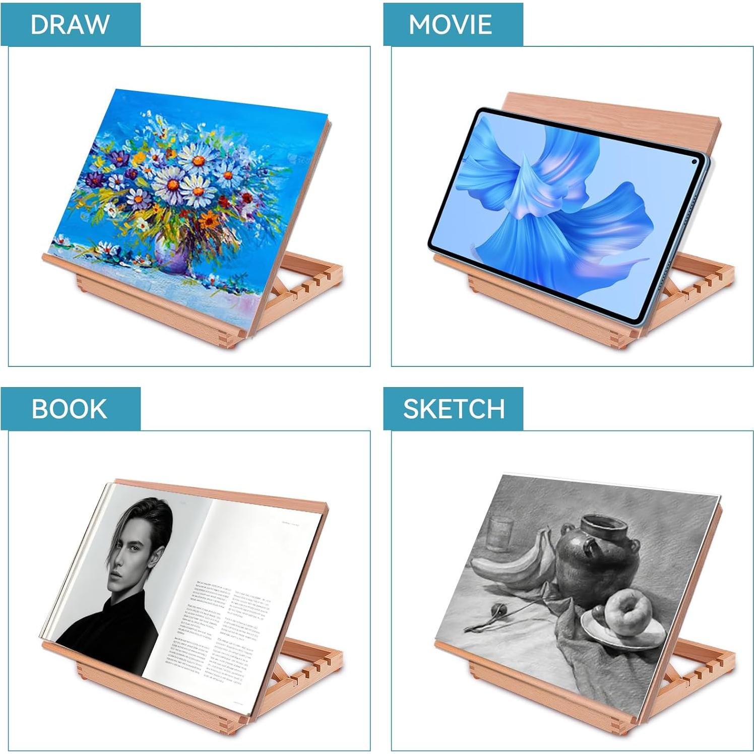 Caballete de Mesa A3 Miratuso con Ángulo Ajustable y Superficie Lisa