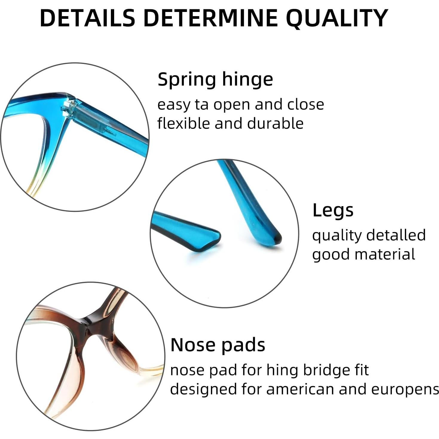 Gafas de lectura ojo de gato EYEEZI 2.75x luz azul