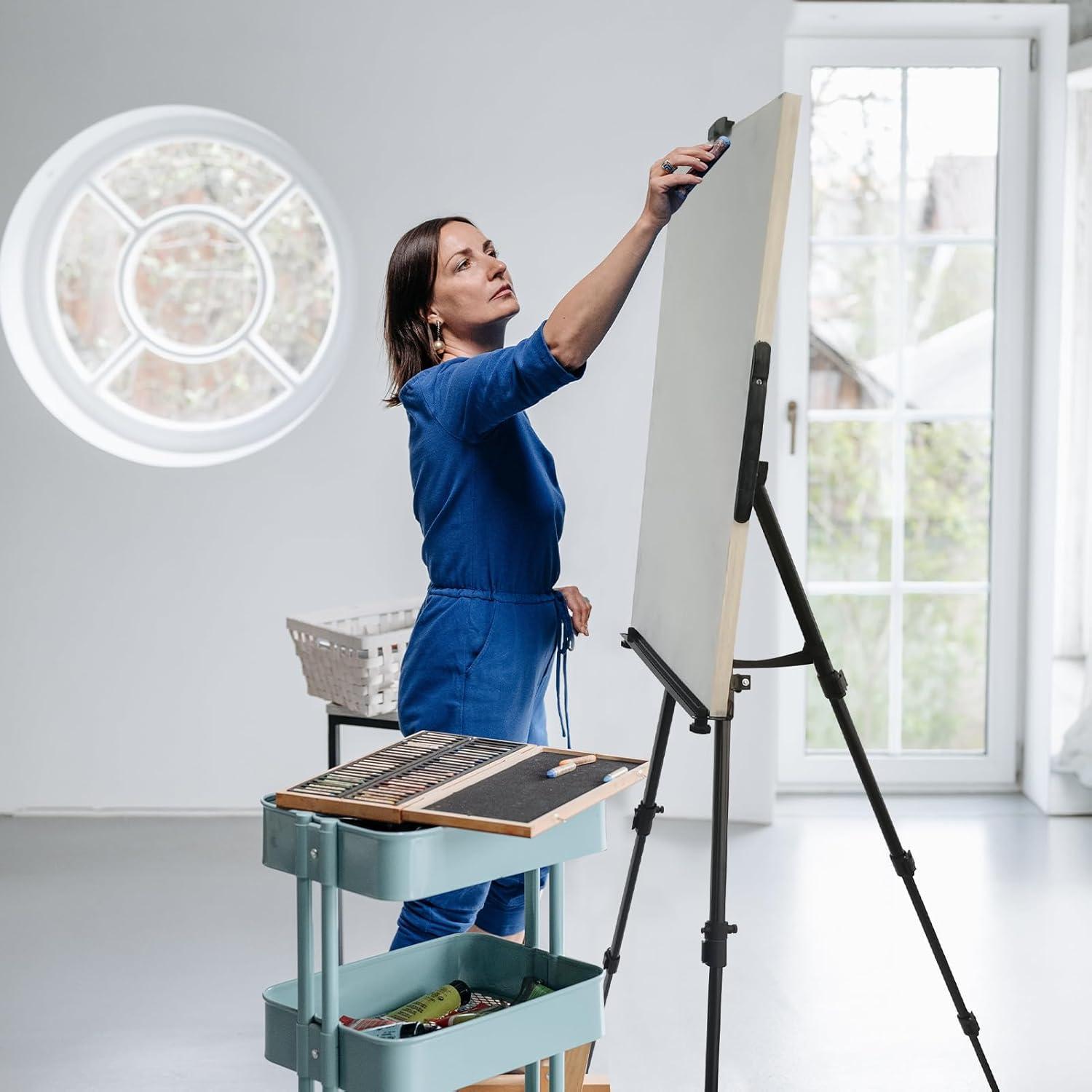 Caballete de Arte Plegable RRFTOK Ajustable 45.72-167.64 cm