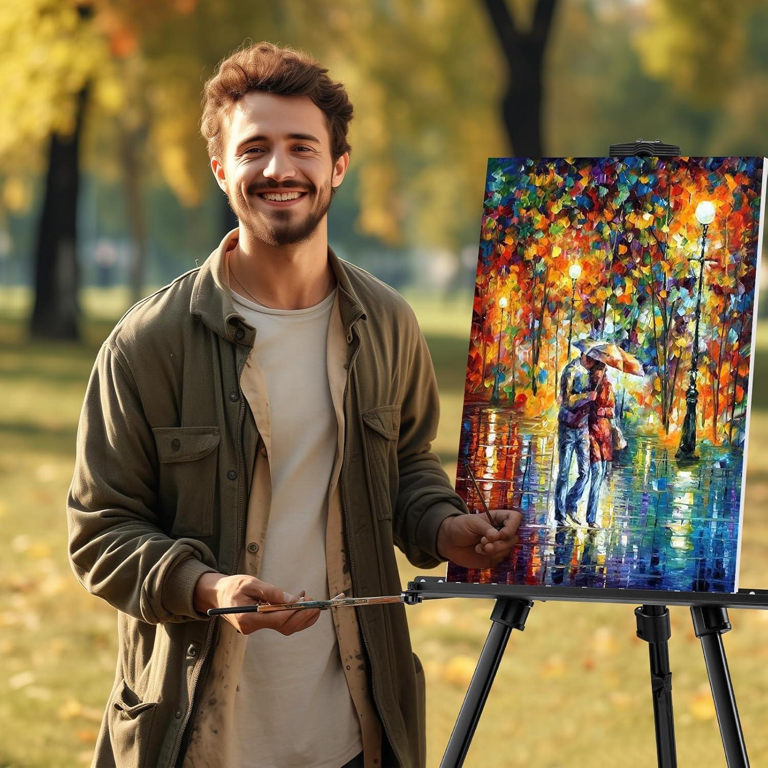 Caballete de Arte Plegable RRFTOK Ajustable 45.72-167.64 cm