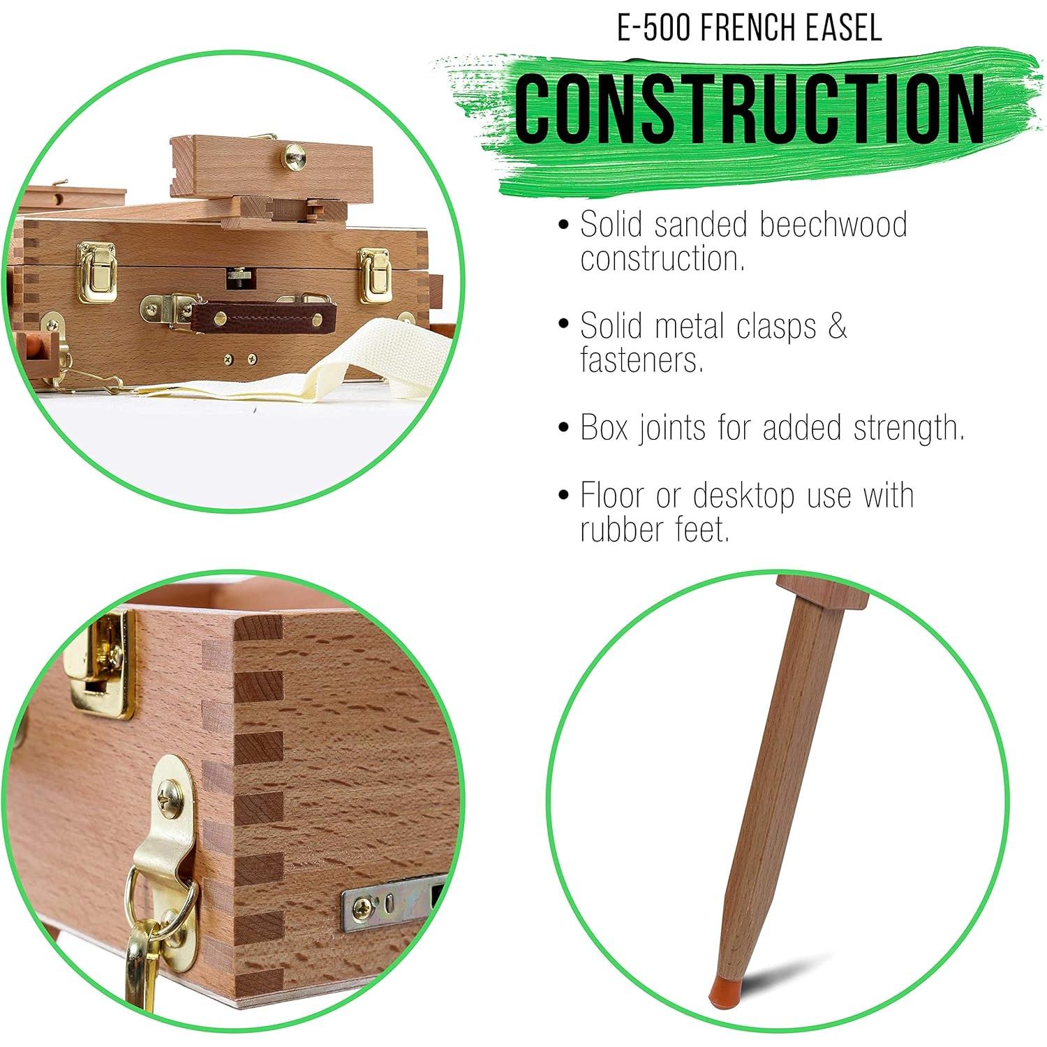 Caballete Francés Grande U.S. Art Supply Madera de Haya Ajustable