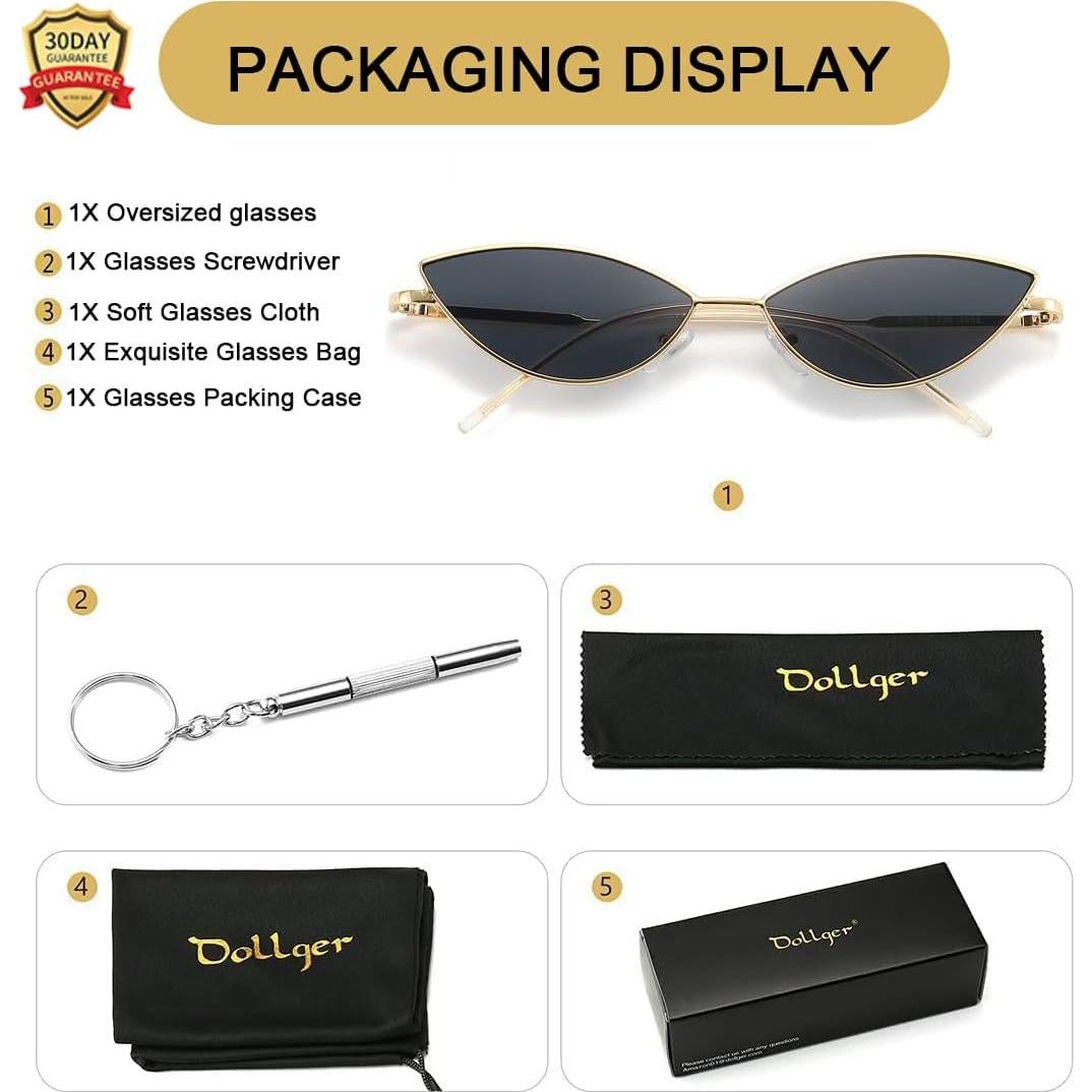 Gafas de sol Dollger ojo de gato triangulares UV400 unisex