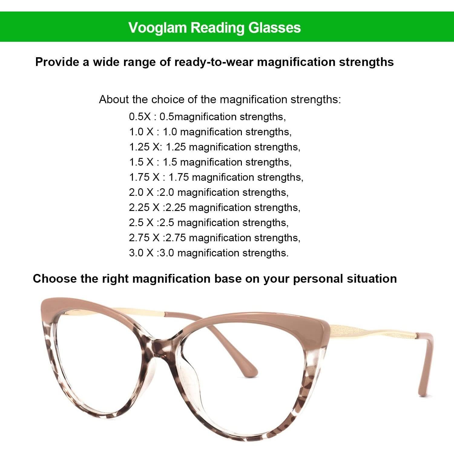 Gafas de lectura VOOGLAM Trudie anti luz azul para mujeres