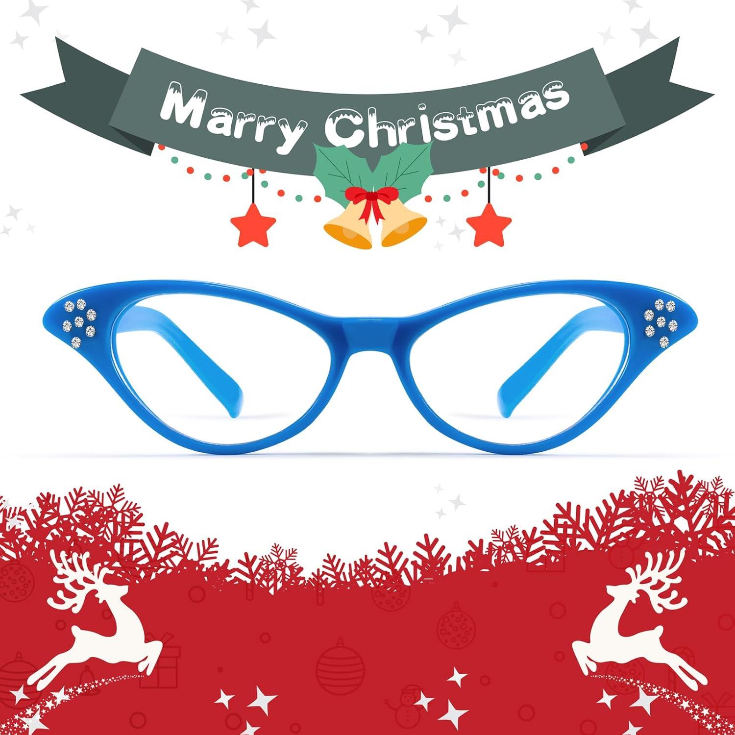 Gafas de Sol FEISEDY Cateye Vintage con Rhinestones 53mm