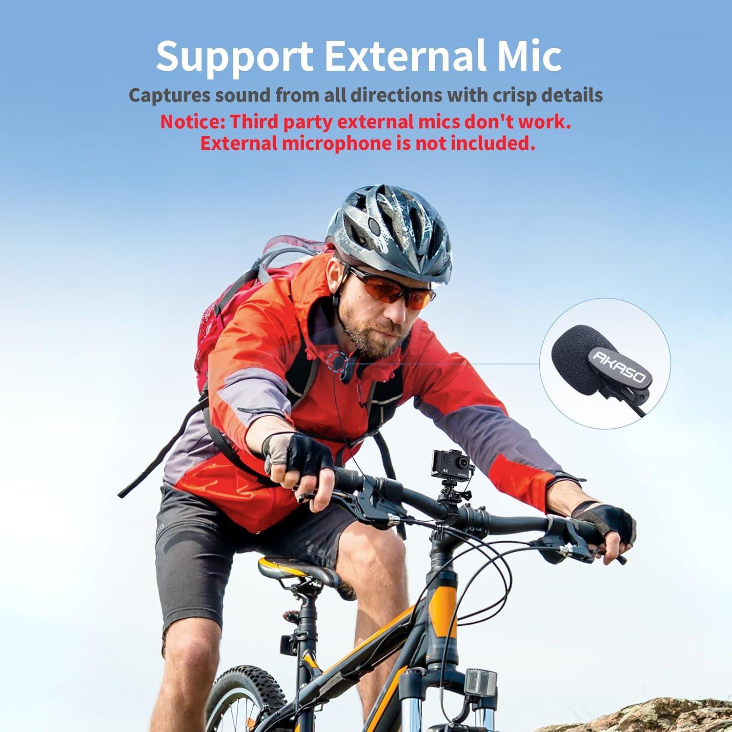 Cámara de acción AKASO EK7000 4K 20MP con control remoto