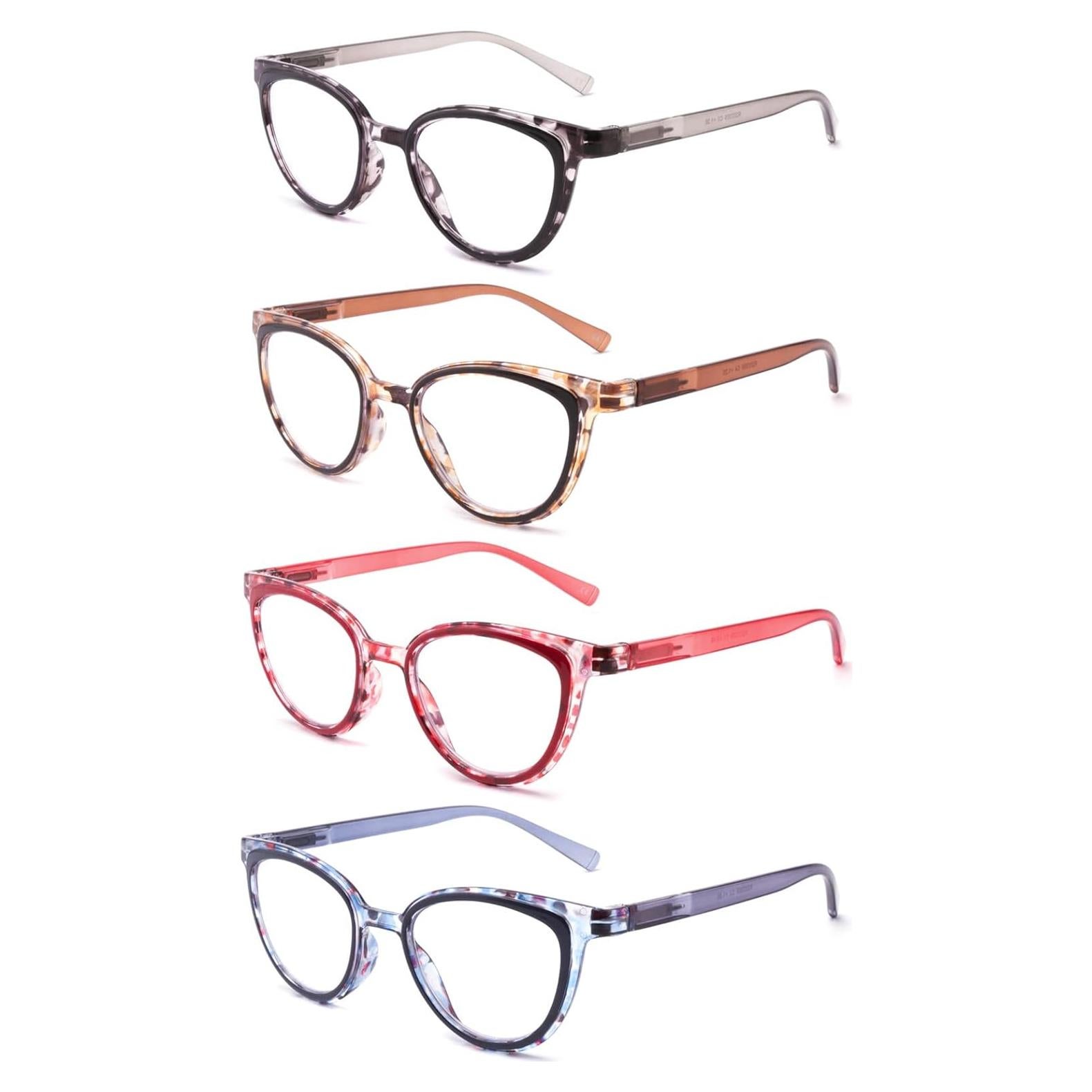 Gafas de Lectura IVNUOYI 4 Paquetes Anti Luz Azul 3.0x