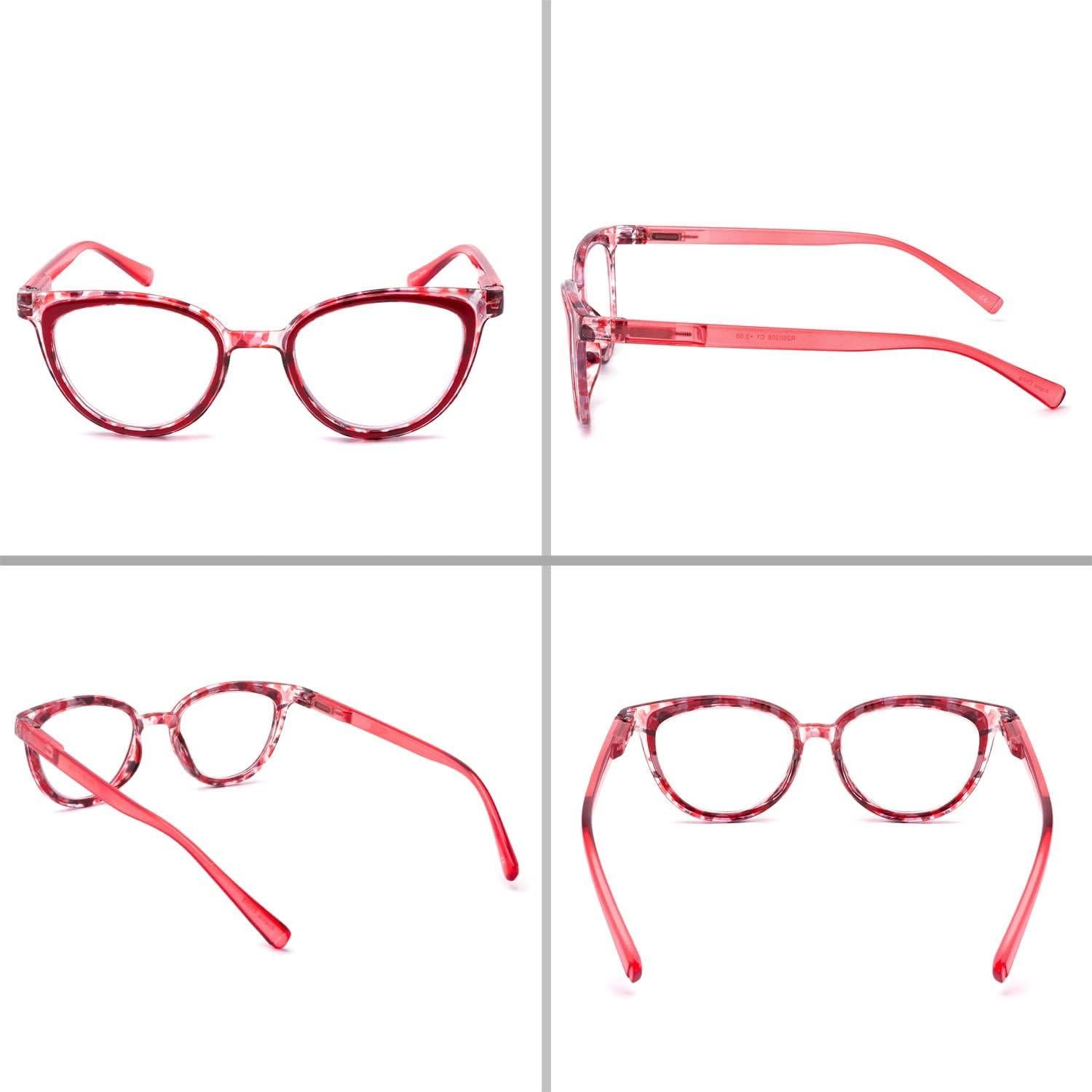 Gafas de Lectura IVNUOYI 4 Paquetes Anti Luz Azul 3.0x