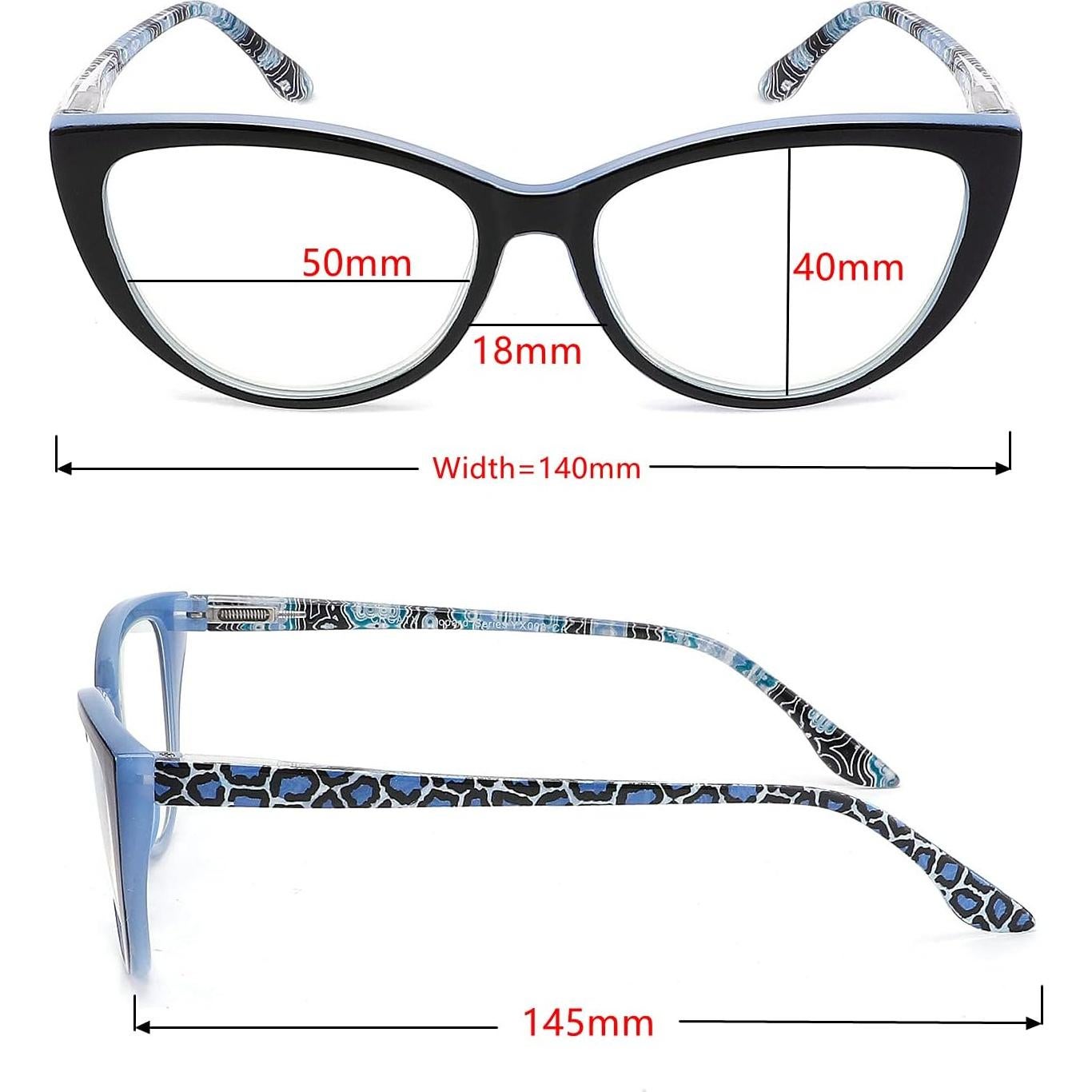 CRGATV Reading Glasses 3 Pack Blue Light Blocking Computer Readers for Women Stylish Cat Eye Design Anti Eyestrain & Glare +2.25 Strength