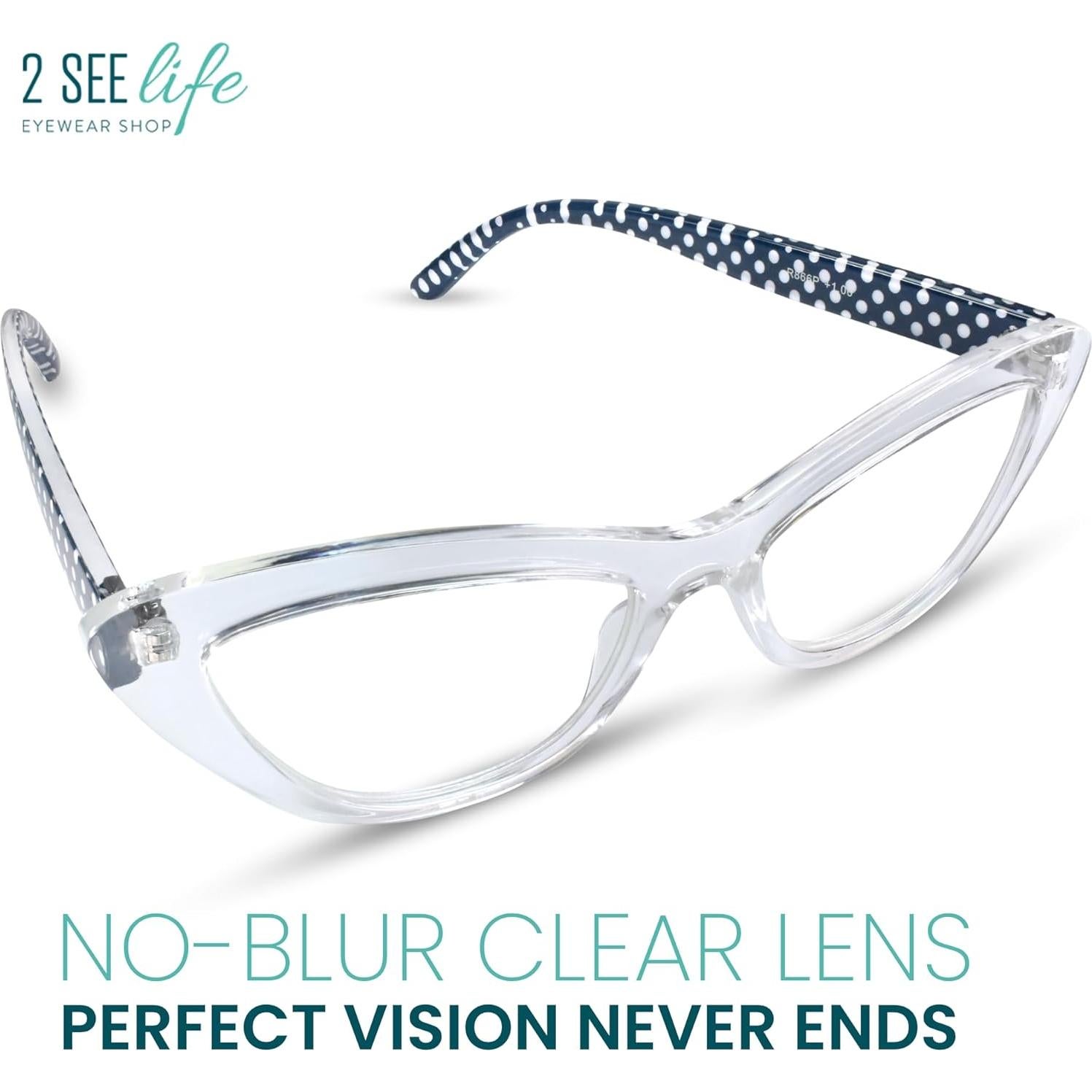 Gafas de lectura ojo de gato 3.0 2SeeLife para mujeres