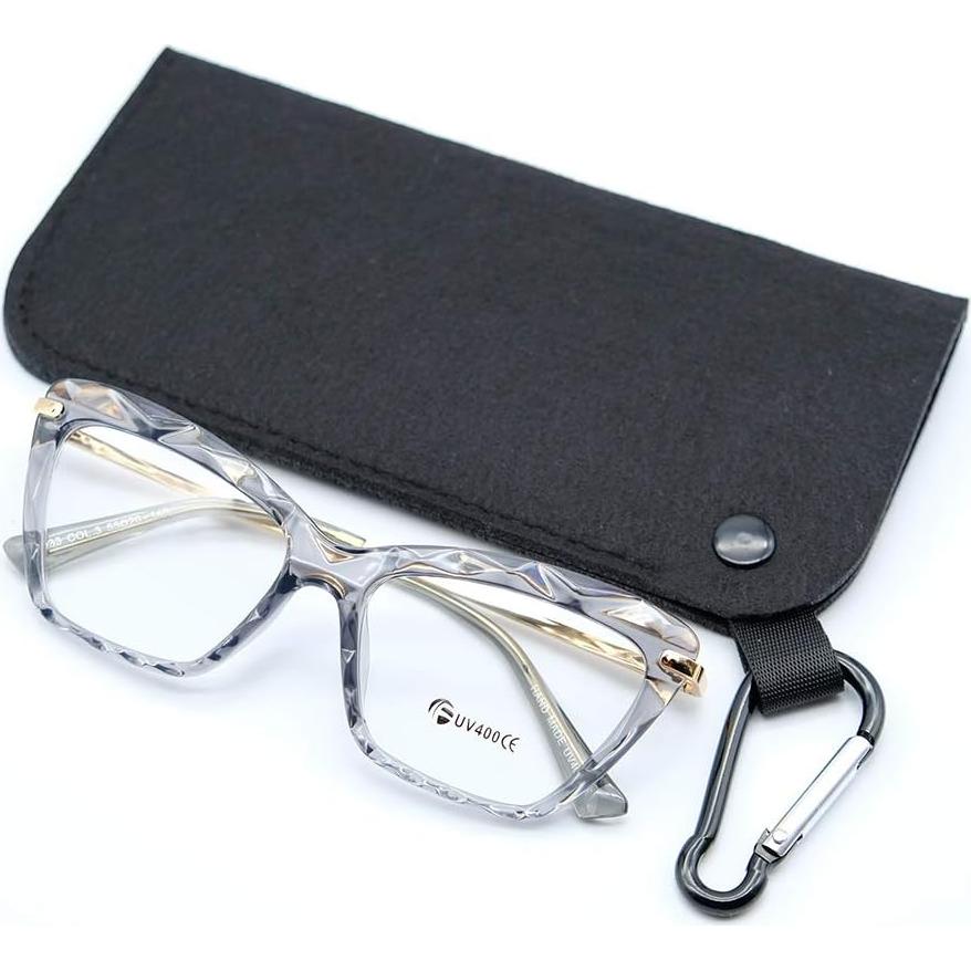 Gafas de lectura Jurchio ojo de gato gris 1.75x para mujer