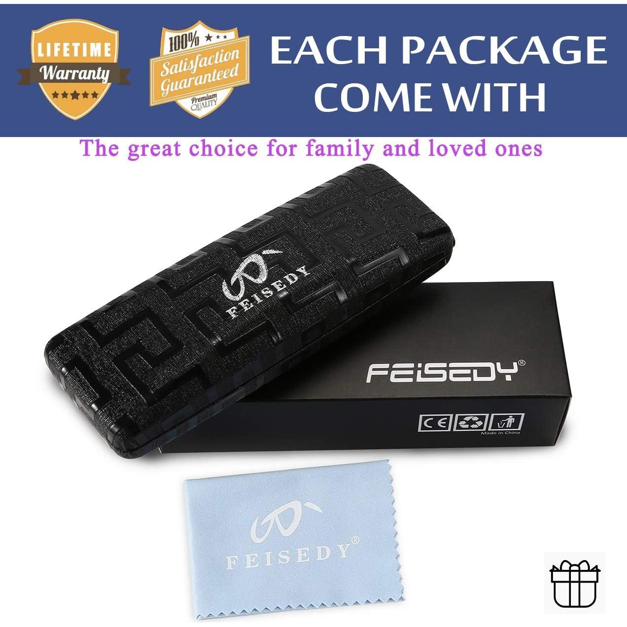 Gafas de Ojos de Gato FEISEDY Lentes Transparentes 55mm