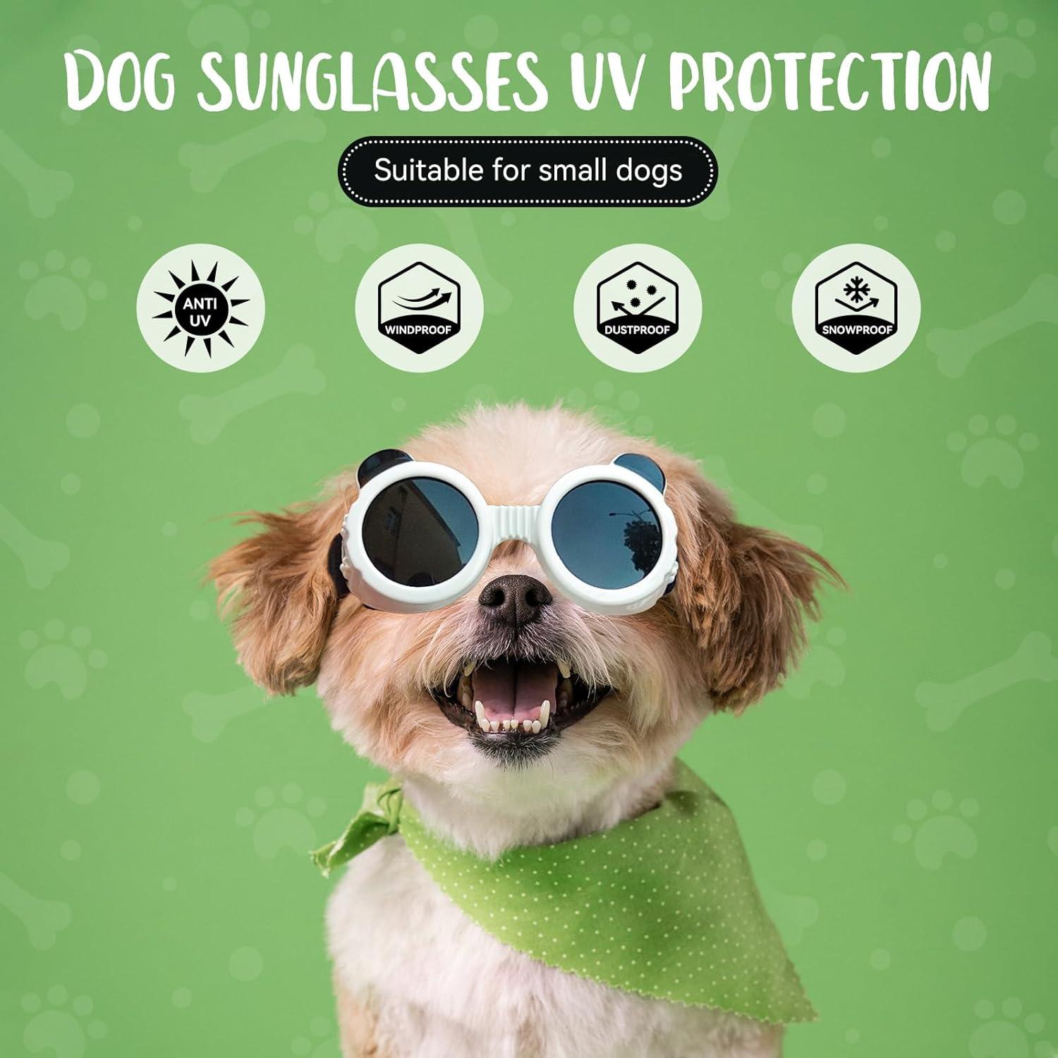 Gafas para Perros Enjoying Panda Blanco UV 6kg Ajustables