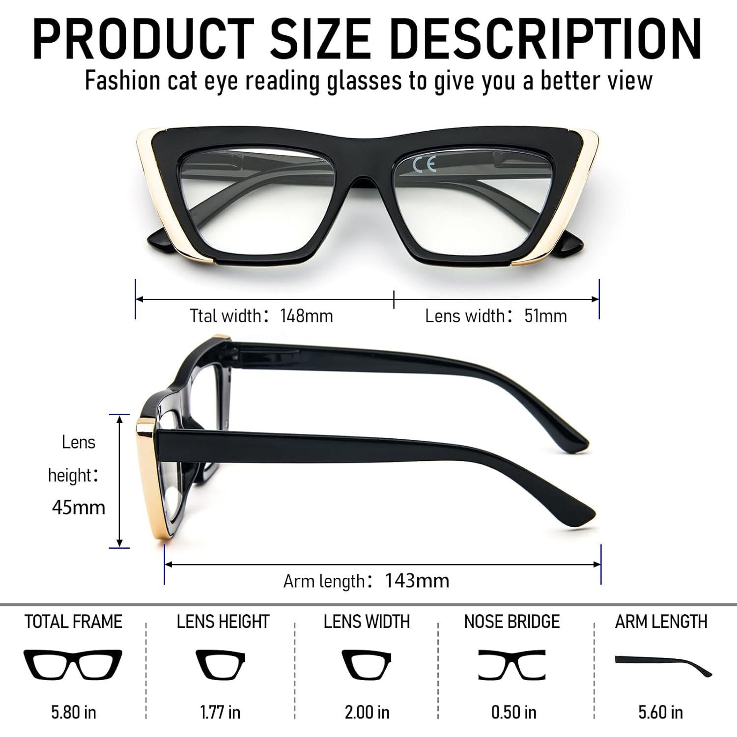 Gafas de Lectura MMOWW 3 Paquetes Anti-luz Azul Mujeres