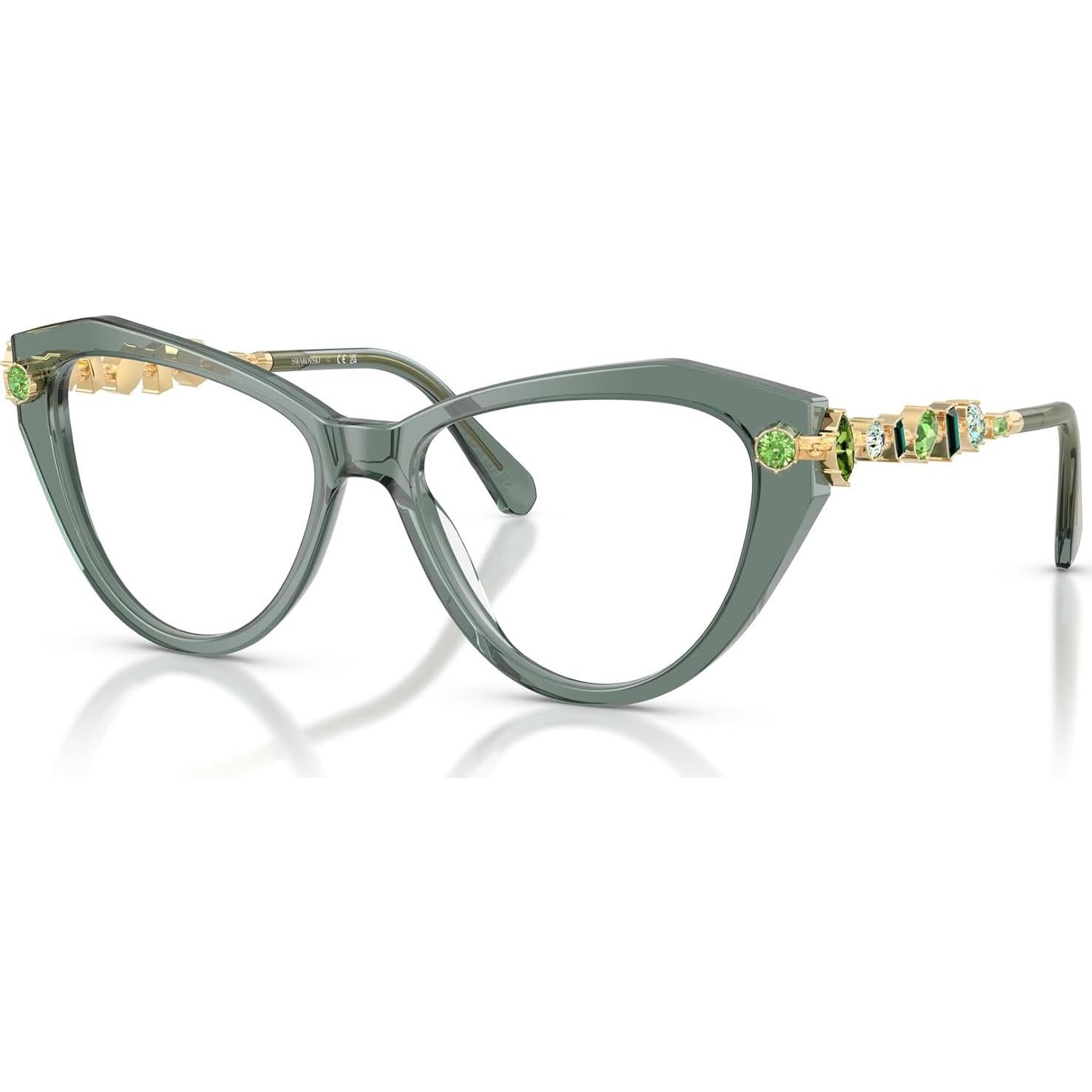 Montura Gafas Prescripción Swarovski SK2047 Ojo de Gato Verde