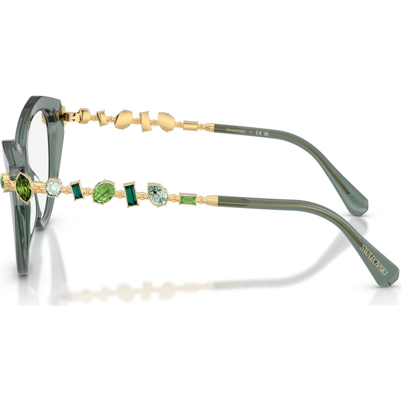 Montura Gafas Prescripción Swarovski SK2047 Ojo de Gato Verde