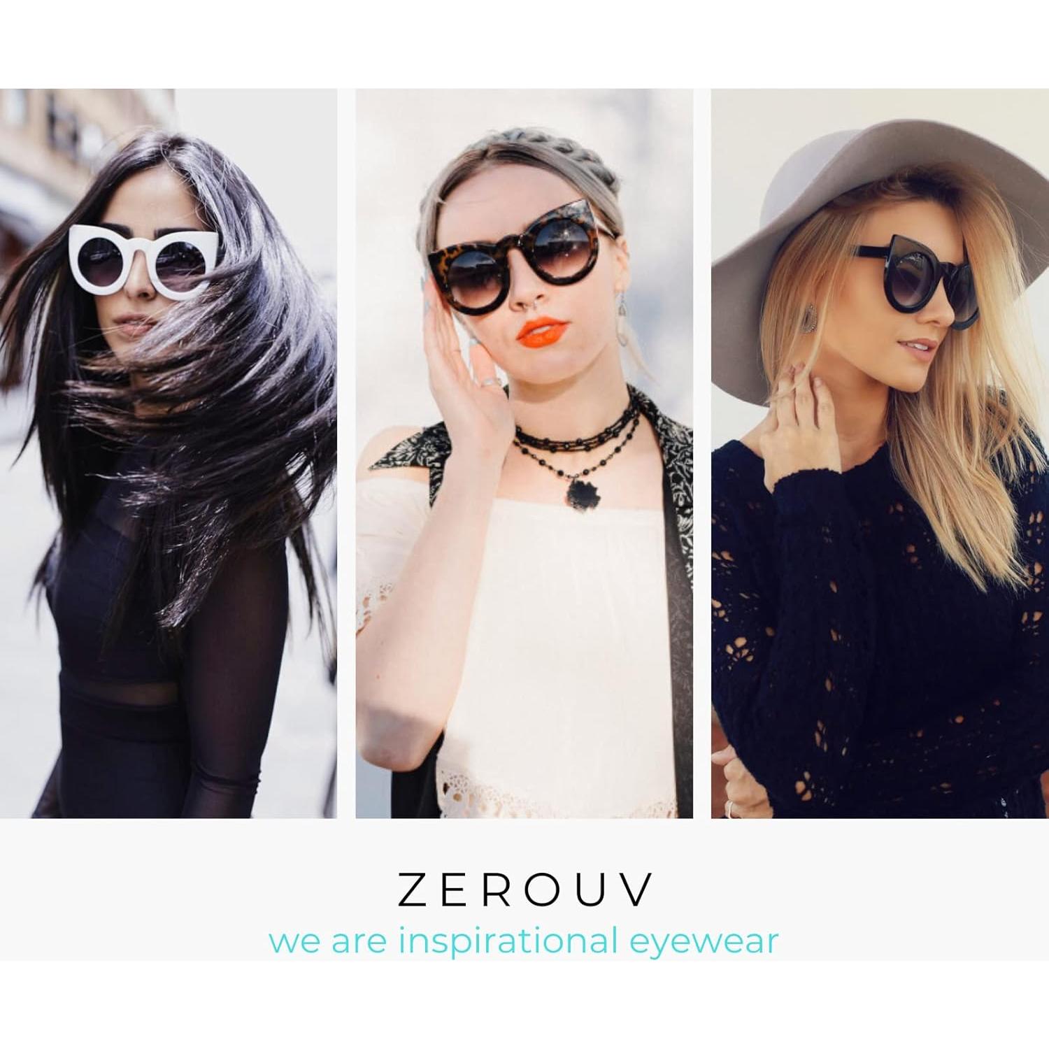 Gafas de Sol Retro ZeroUV Gato Grande 48mm Mujeres