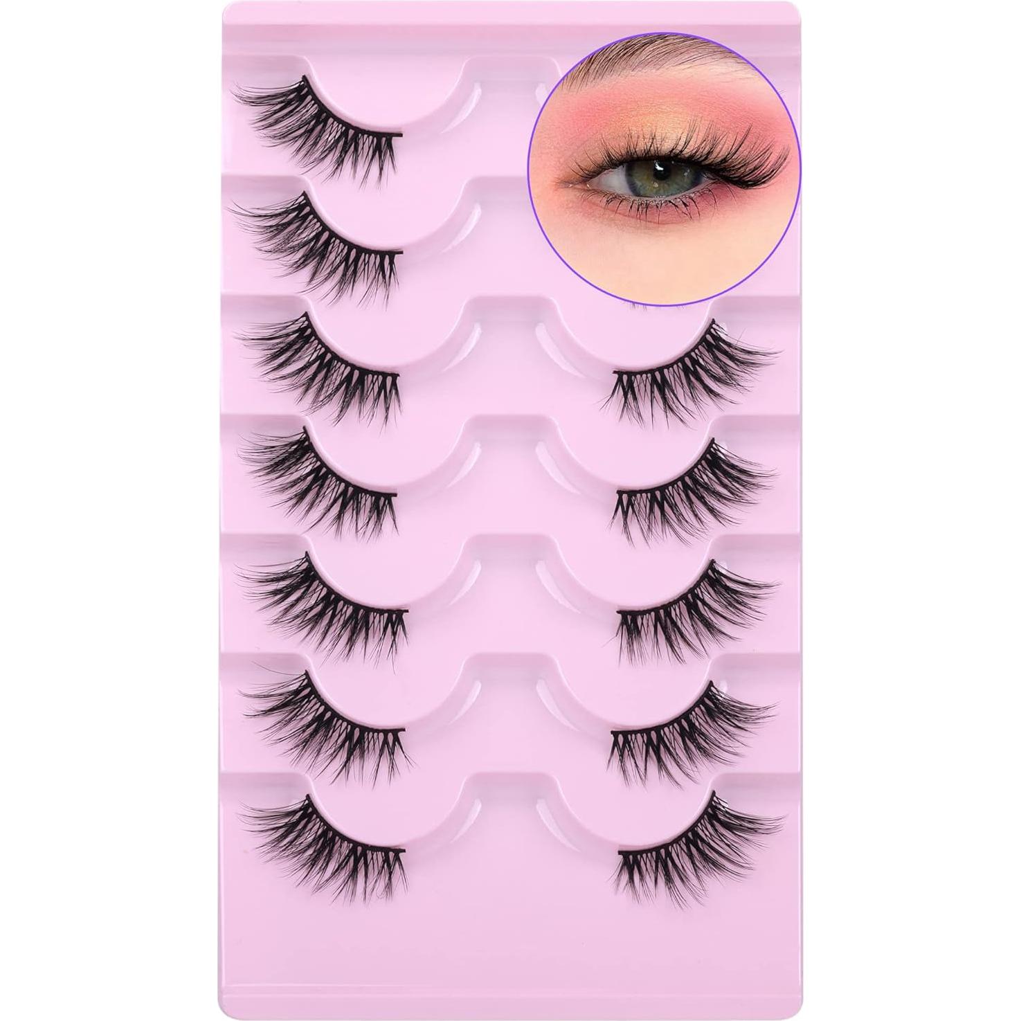 Pestañas Postizas Half Lashes ALICE 3D Naturales 7 Pares