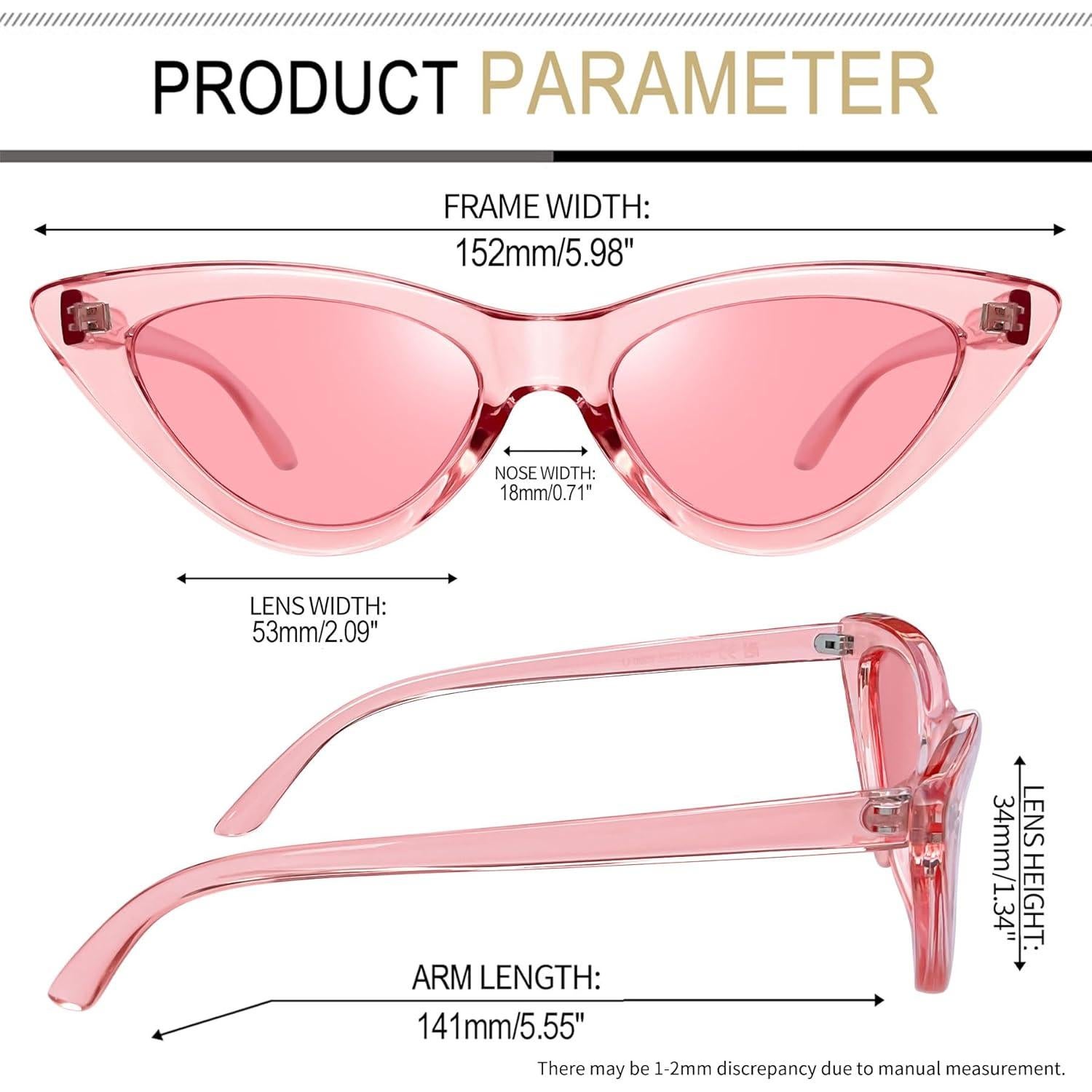 Gafas de sol Joopin cat eye rosa polarizadas UV400