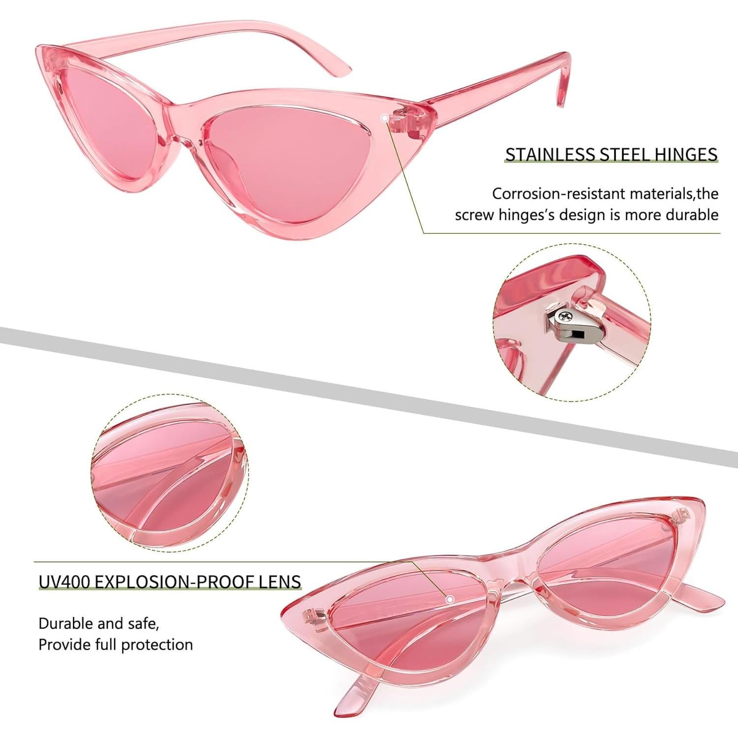 Gafas de sol Joopin cat eye rosa polarizadas UV400