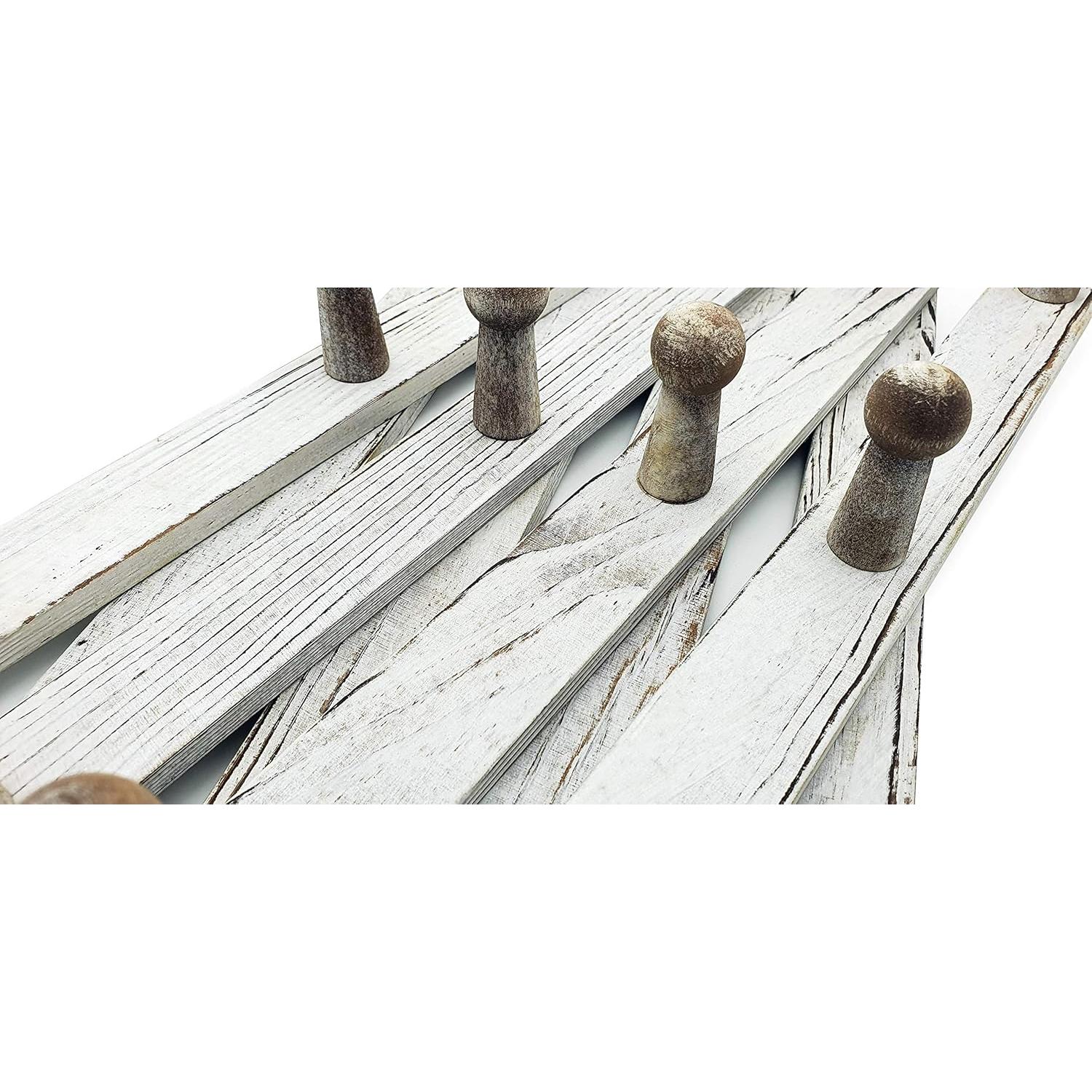 Perchero de Madera Expandible Mercurial Trade 14 Ganchos Blanco