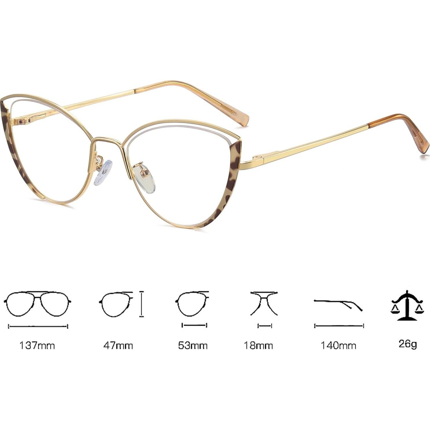 Gafas Ojo de Gato MORESHINE con Bloqueo Luz Azul Mujeres